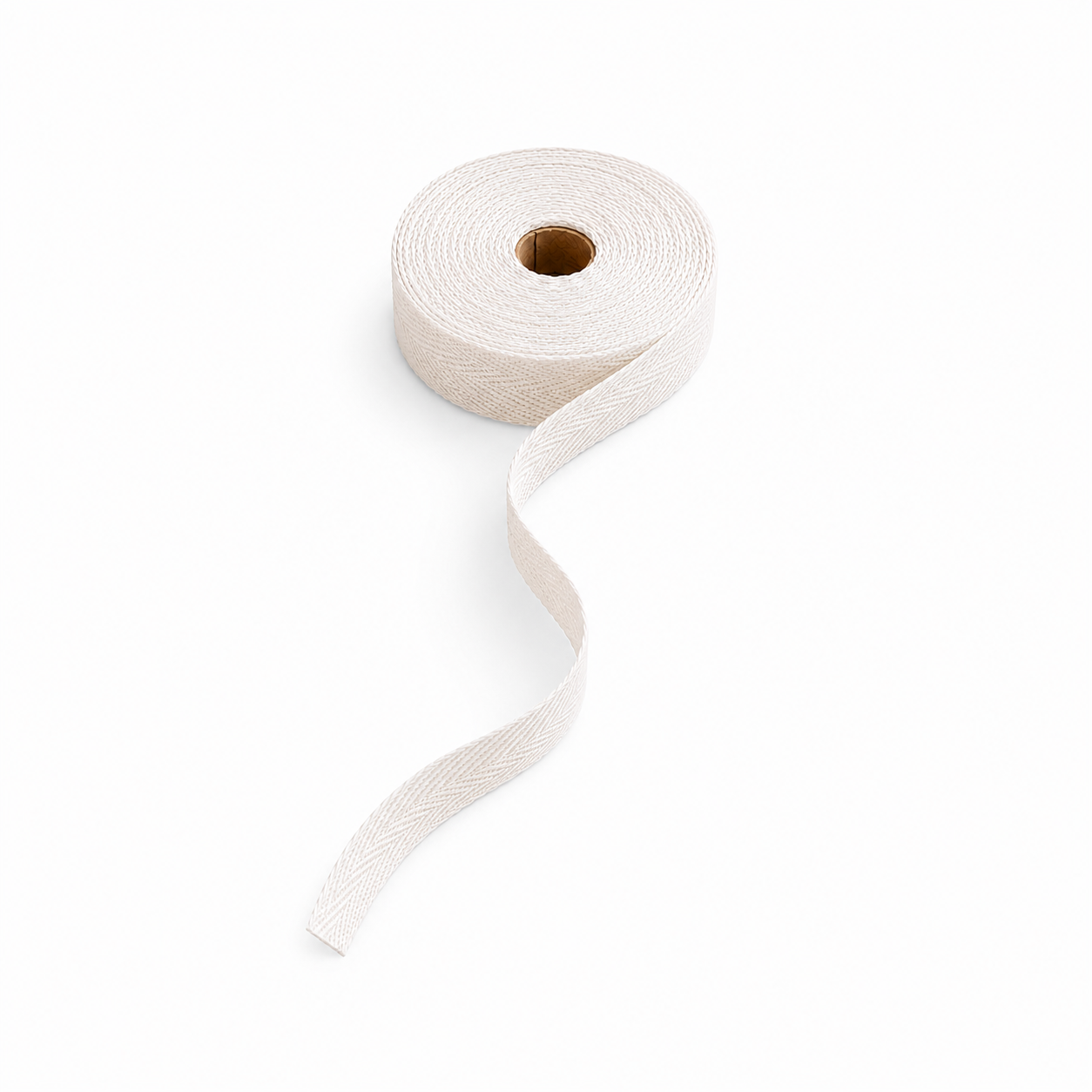 5 m 100% Cotton Herringbone Tape – White, Black or Ecru
