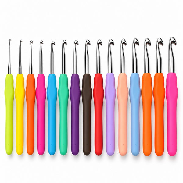Ergonomic Crochet Hook Set – 14 Sizes – 2.0 to 10.0 mm