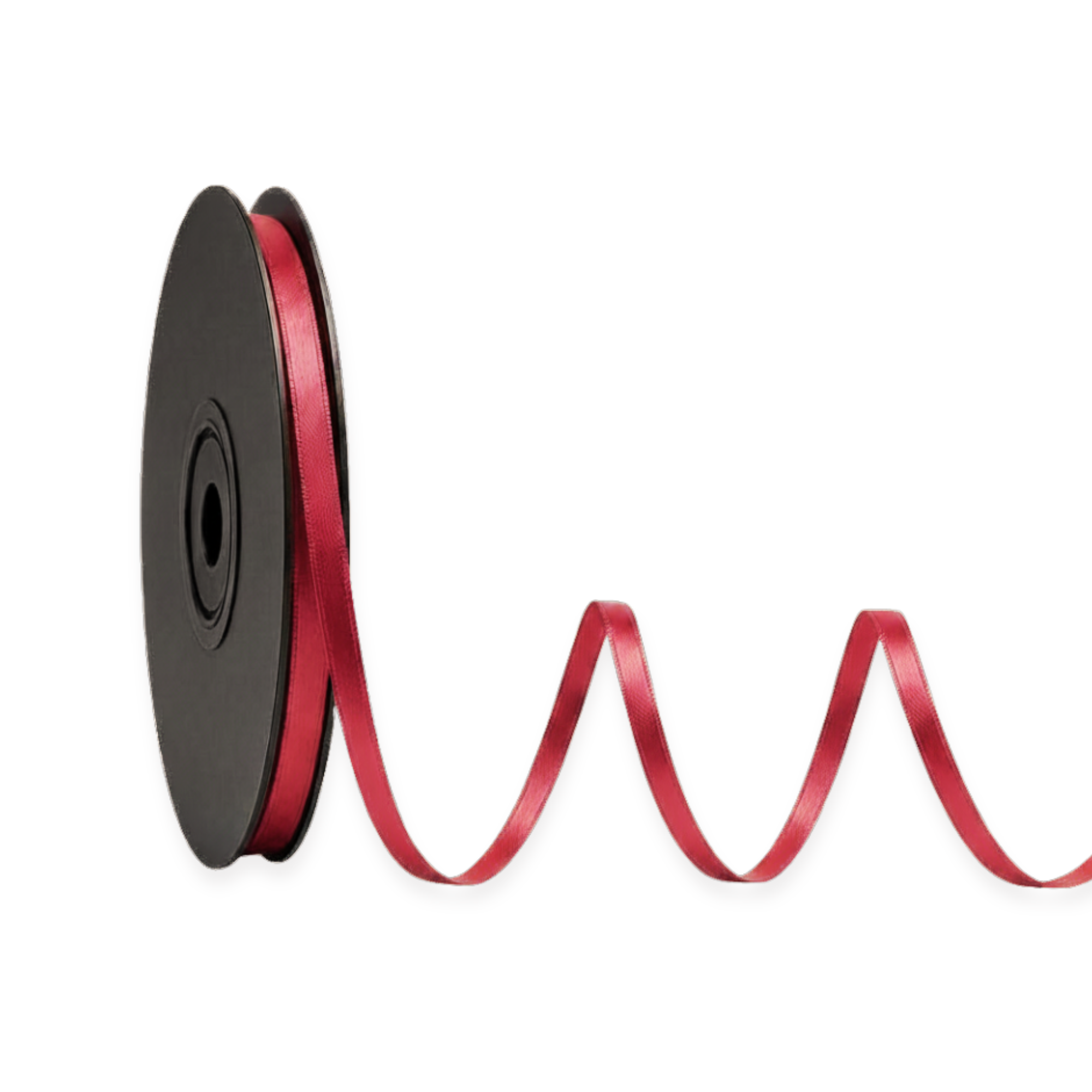 Deluxe-Satinbandrolle, beidseitig verwendbar, 25 m – Breiten 3–63 mm – Oeko-Tex Standard 100