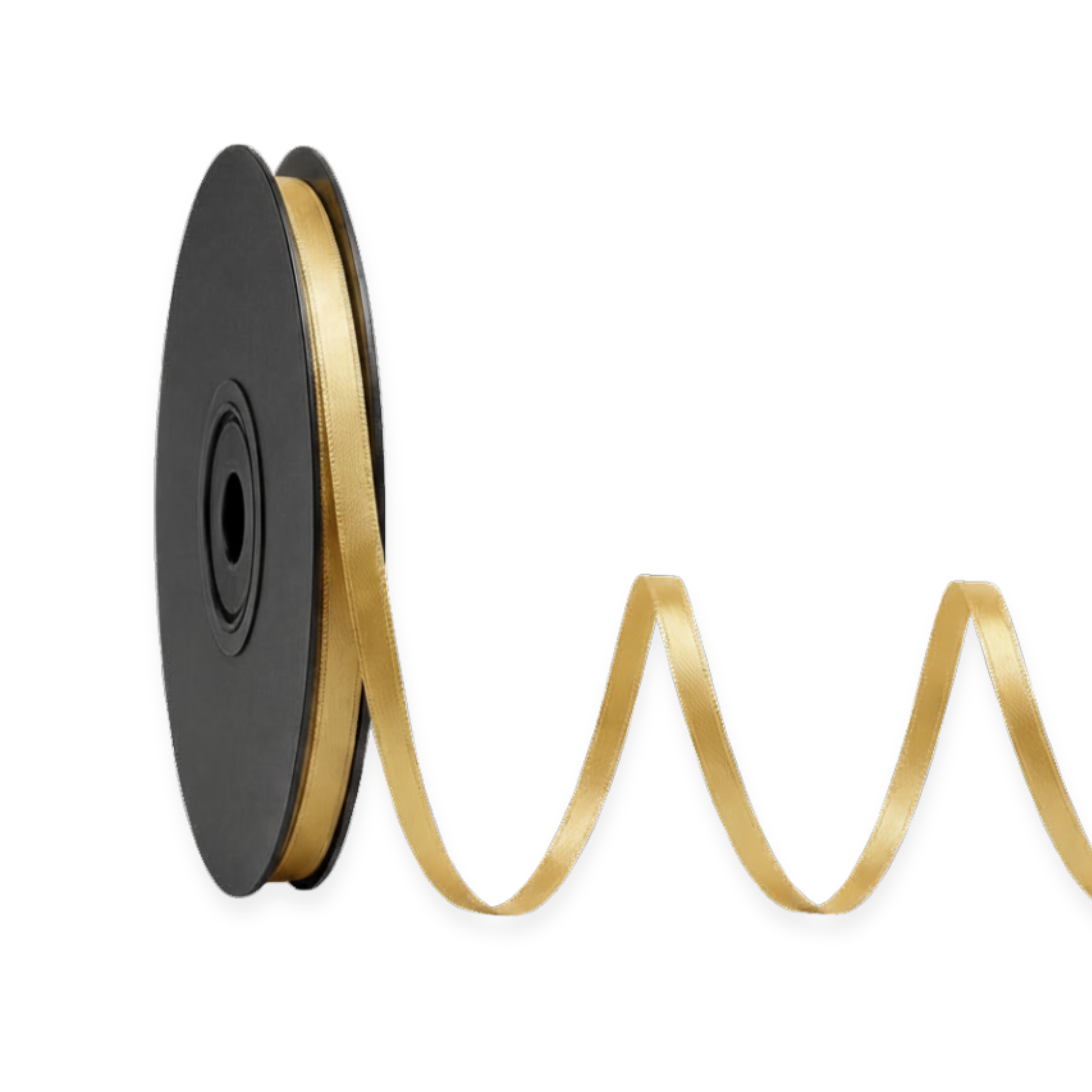 Deluxe-Satinbandrolle, beidseitig verwendbar, 25 m – Breiten 3–63 mm – Oeko-Tex Standard 100