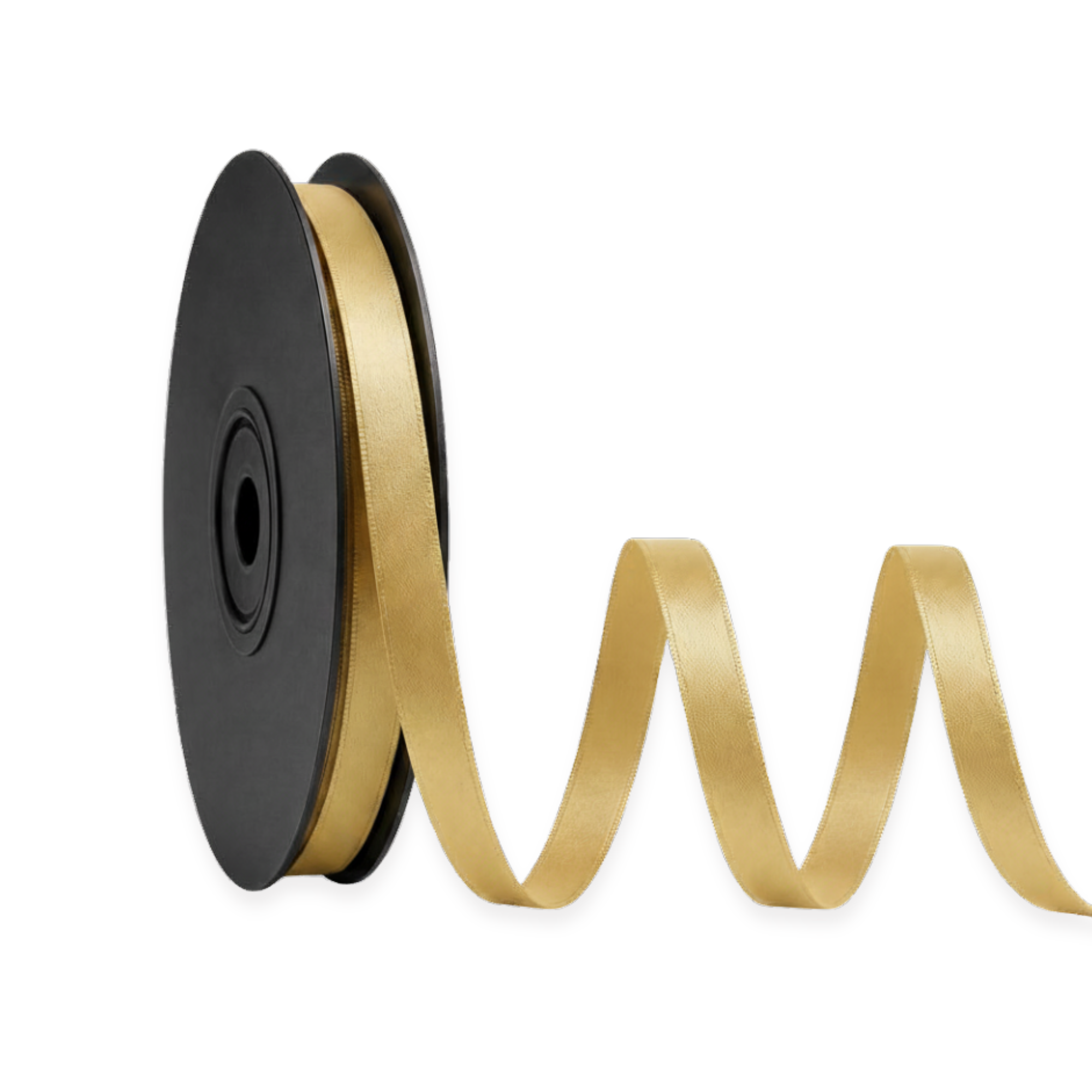 Deluxe-Satinbandrolle, beidseitig verwendbar, 25 m – Breiten 3–63 mm – Oeko-Tex Standard 100