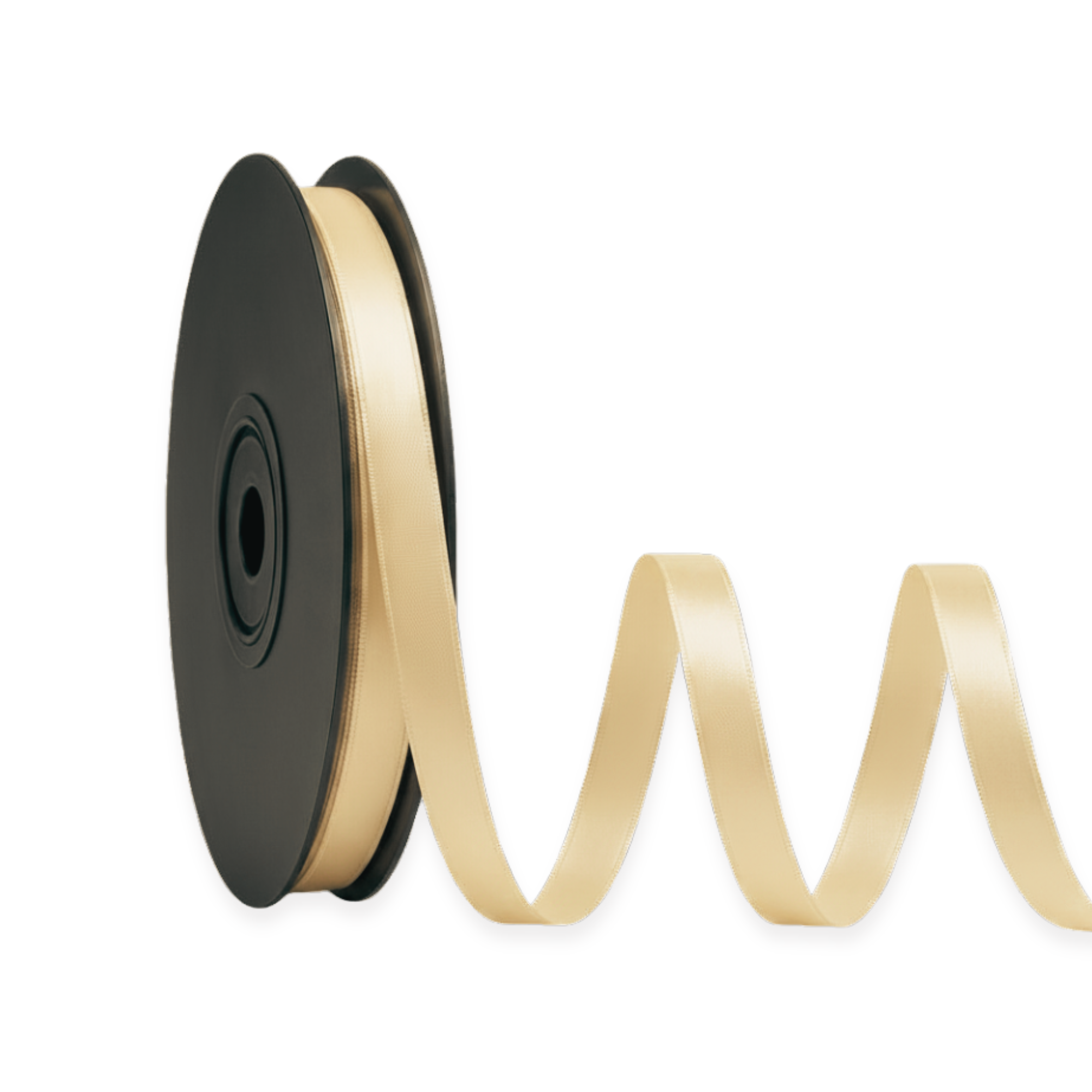 Deluxe-Satinbandrolle, beidseitig verwendbar, 25 m – Breiten 3–63 mm – Oeko-Tex Standard 100