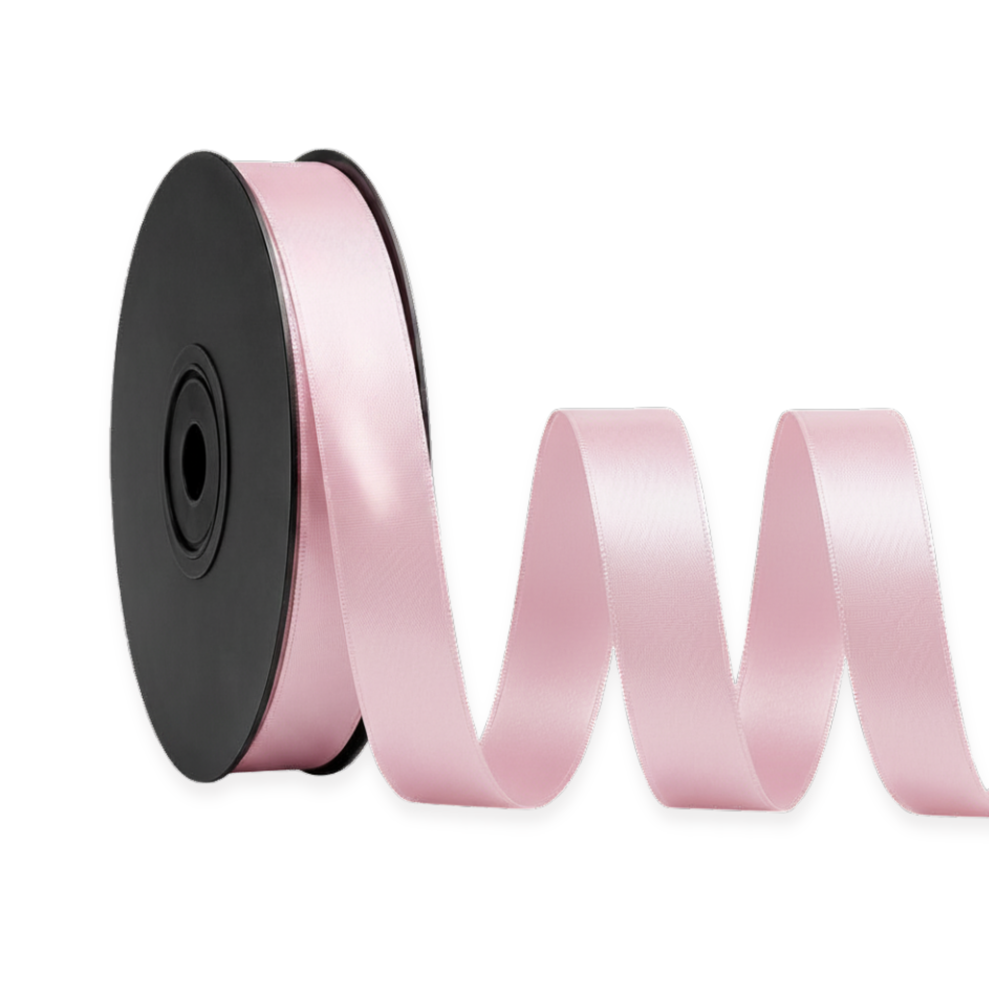 Deluxe-Satinbandrolle, beidseitig verwendbar, 25 m – Breiten 3–63 mm – Oeko-Tex Standard 100