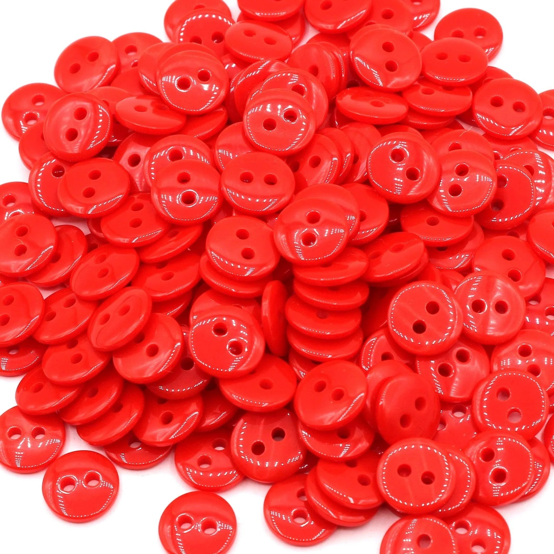 50 pieces 11mm - 2 Holes Polyester Button for Blouses (18") - (KP2 105 18") - ACCESSOIRES LEDUC BV