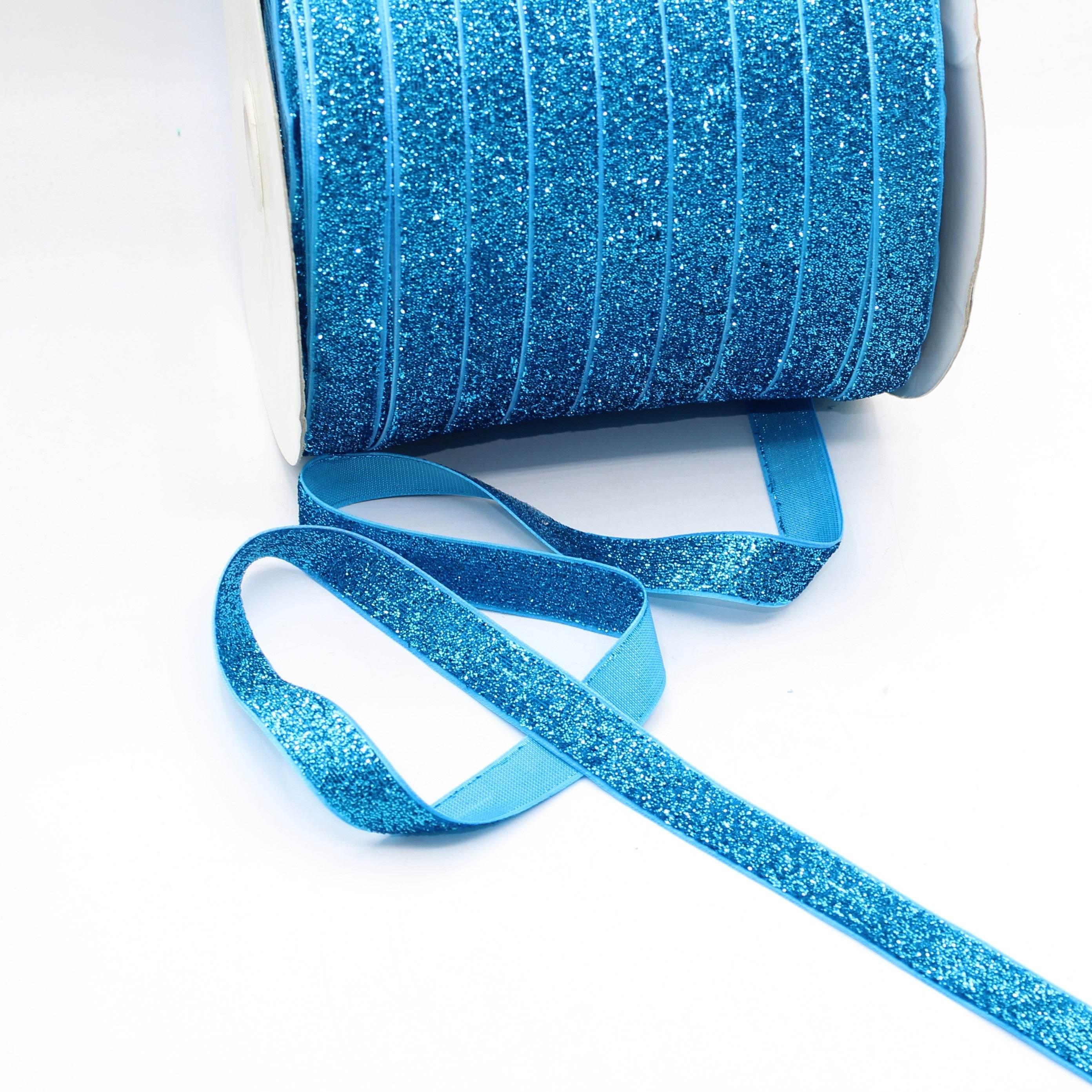 5 Meters 10 / 15 / 25mm Glitter Lurex Velvet Ribbons #VEL1502 - ACCESSOIRES LEDUC BV