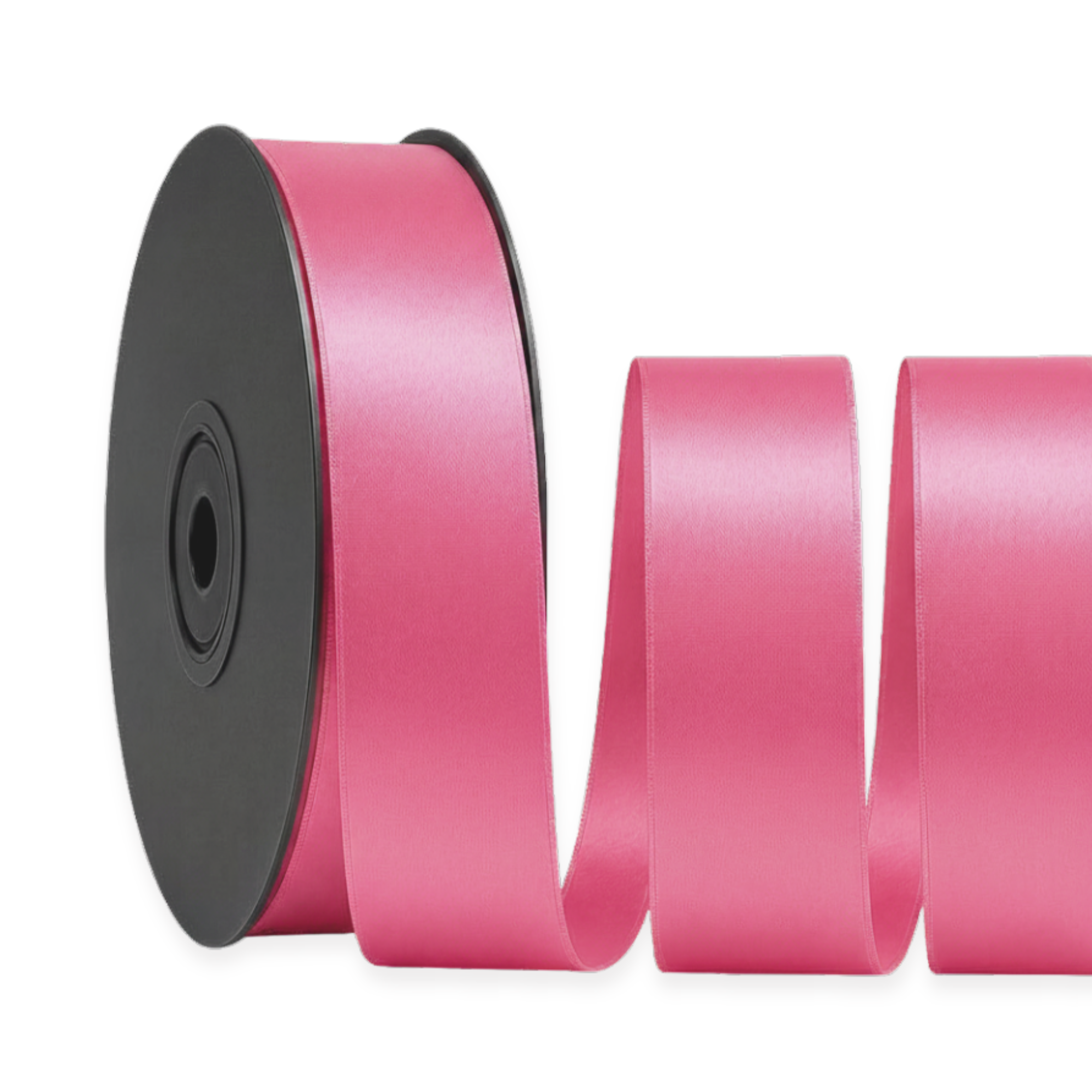 Deluxe-Satinbandrolle, beidseitig verwendbar, 25 m – Breiten 3–63 mm – Oeko-Tex Standard 100