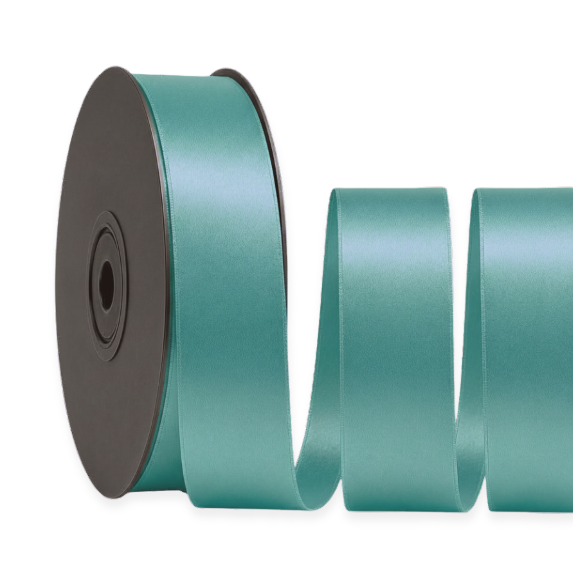 Deluxe-Satinbandrolle, beidseitig verwendbar, 25 m – Breiten 3–63 mm – Oeko-Tex Standard 100