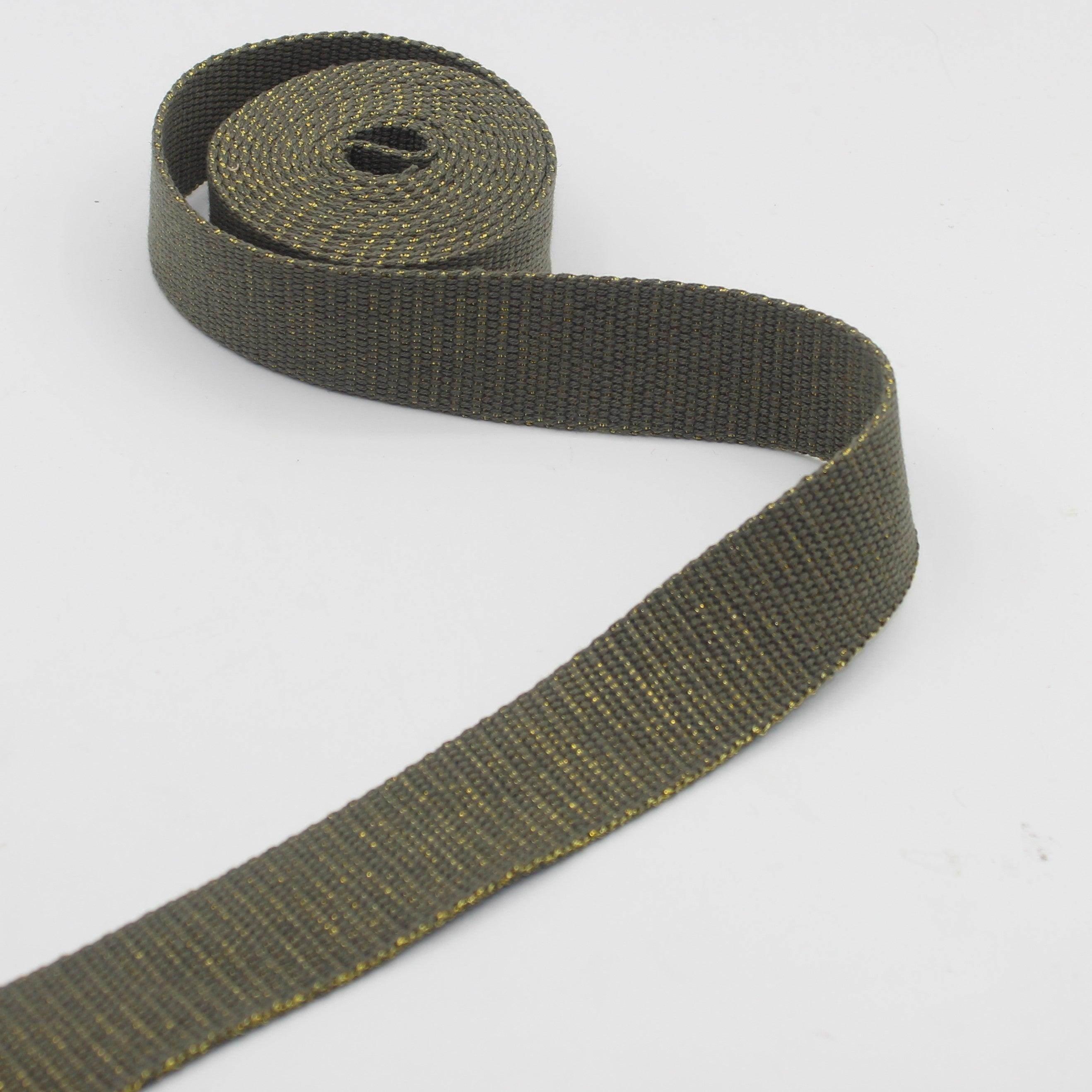 30mm Heavy Cotton Lurex Webbing #RUB3550 5/10/45mt - ACCESSOIRES LEDUC BV