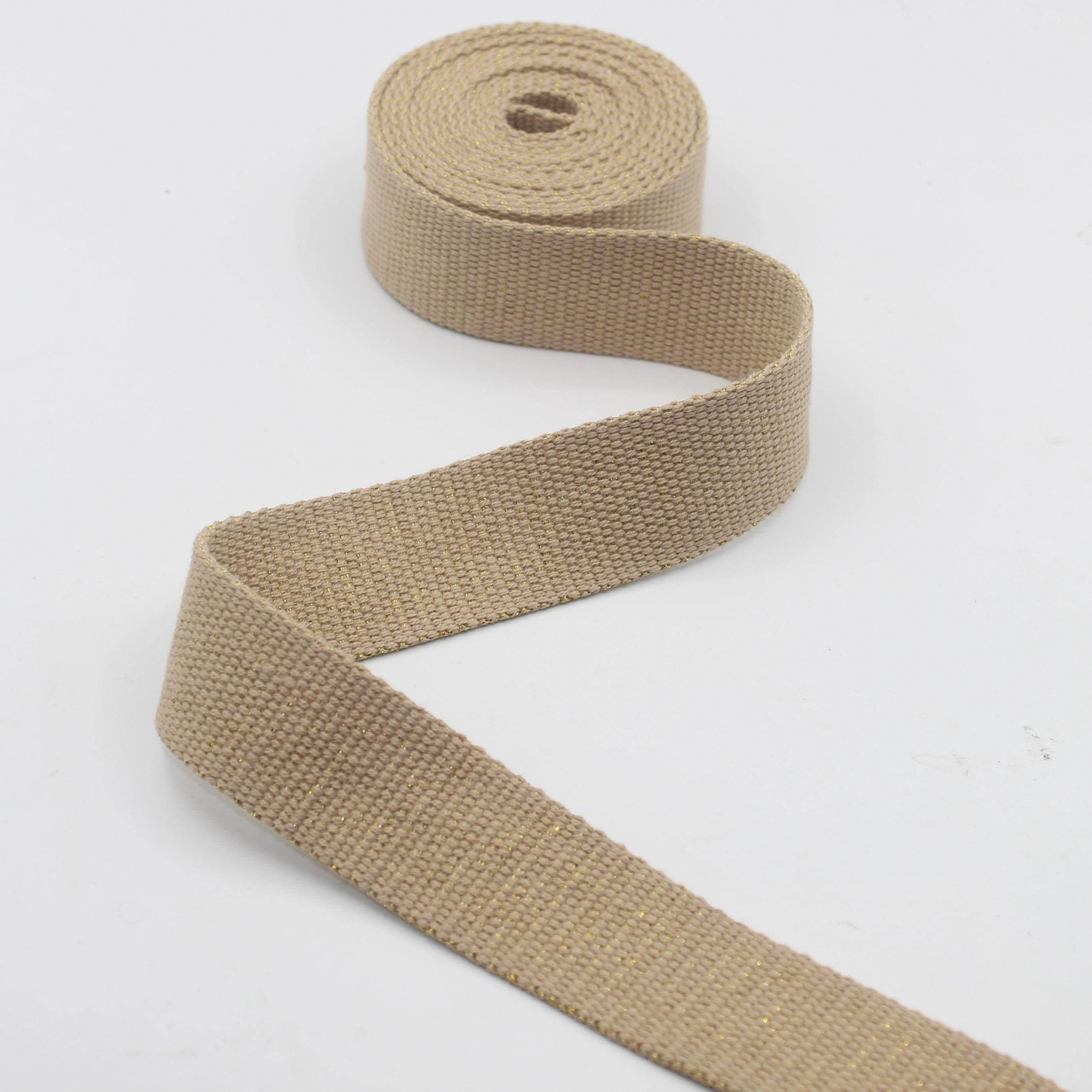 30mm Heavy Cotton Lurex Webbing #RUB3550 5/10/45mt - ACCESSOIRES LEDUC BV