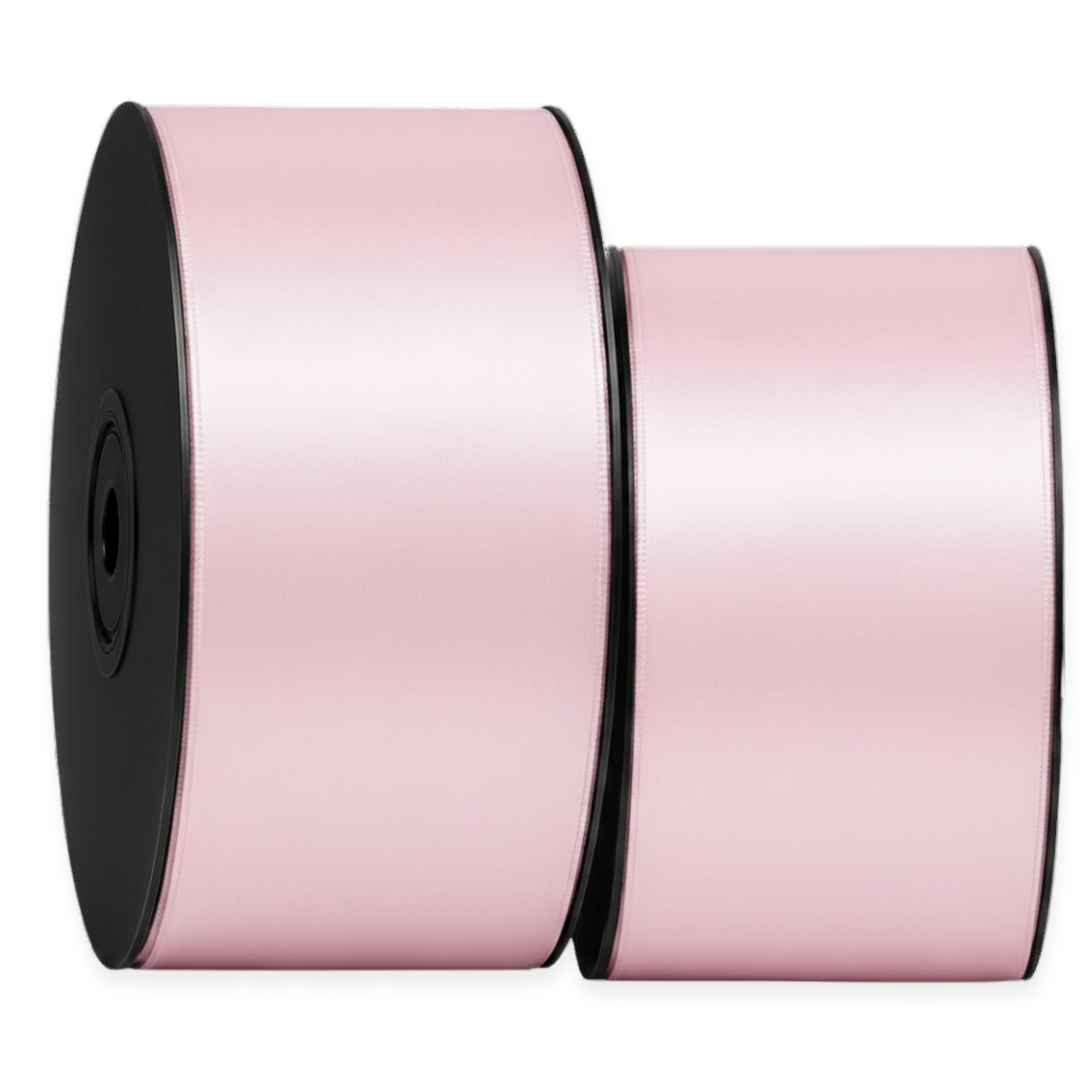 Deluxe-Satinbandrolle, beidseitig verwendbar, 25 m – Breiten 3–63 mm – Oeko-Tex Standard 100