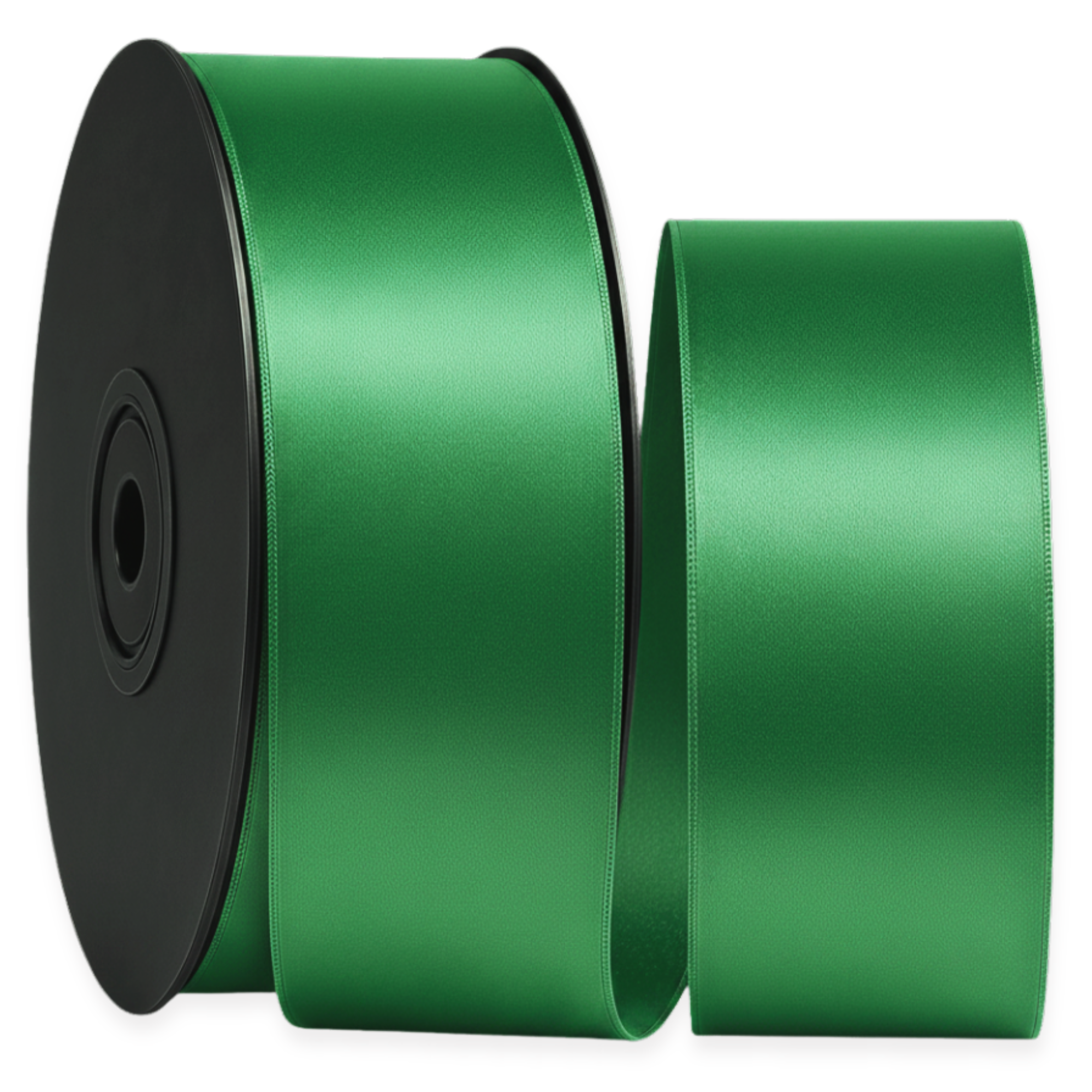 Deluxe-Satinbandrolle, beidseitig verwendbar, 25 m – Breiten 3–63 mm – Oeko-Tex Standard 100