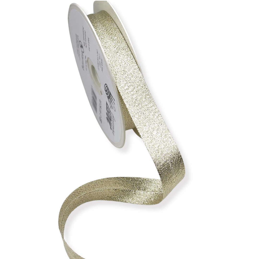Lurex-schuinband 20 mm | Metallic schuinband voor decoratieve randafwerking (SBI524)