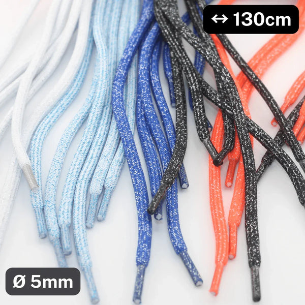 1 piece, 130cm / Ø5MM / Sweater / Trousers Cord Polyester & Lurex with Cord Ends #COR4007 - ACCESSOIRES LEDUC BV
