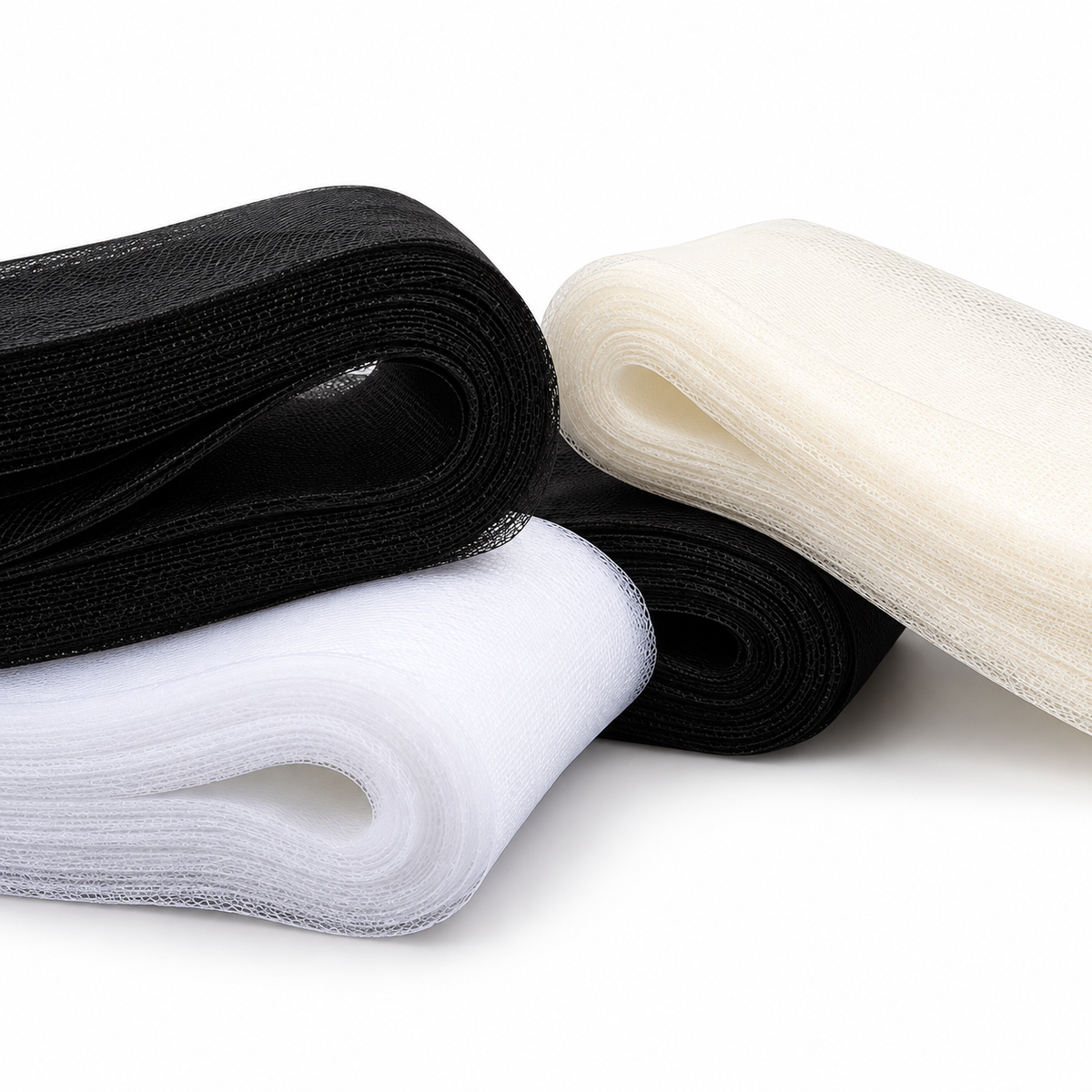 10 meter Horsehair Braid Tape for Dressmaking, Black White or Offwhite; Hem Support and Structured Garments 20 - 100 mm