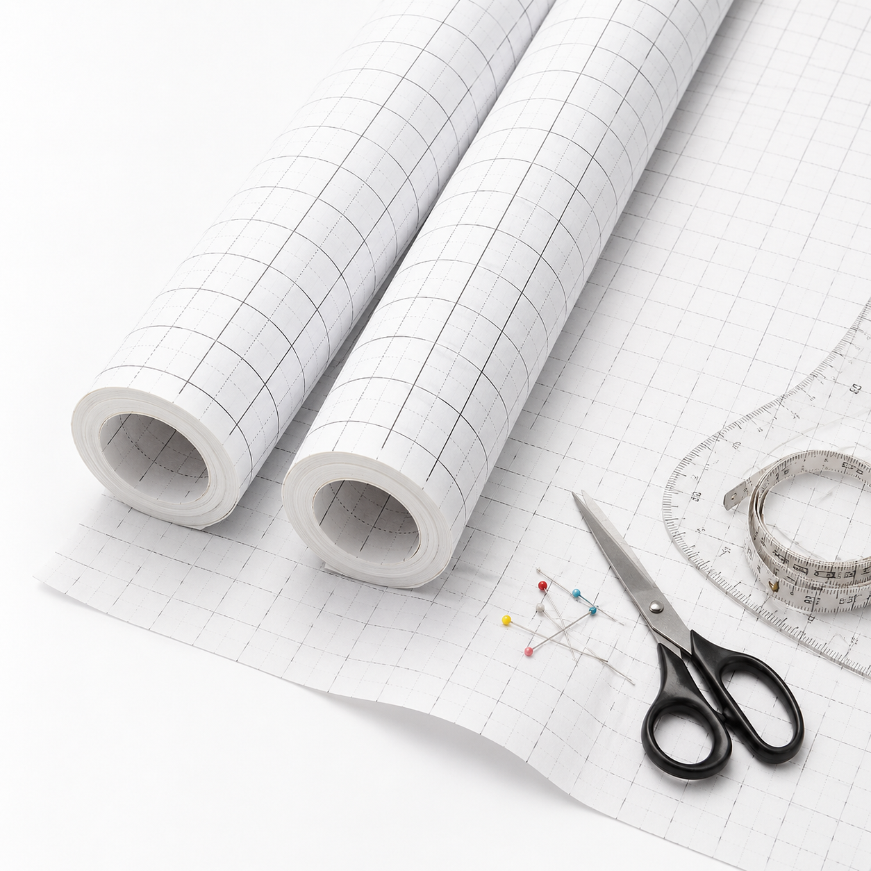 Schnittmusterpapierrolle mit Raster, 80 cm × 15 m