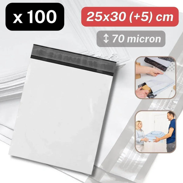 Coex Enveloppes available in sizes 20x25cm or 25x30cm, 70microns, packed by 100 pieces - ACCESSOIRES LEDUC BV