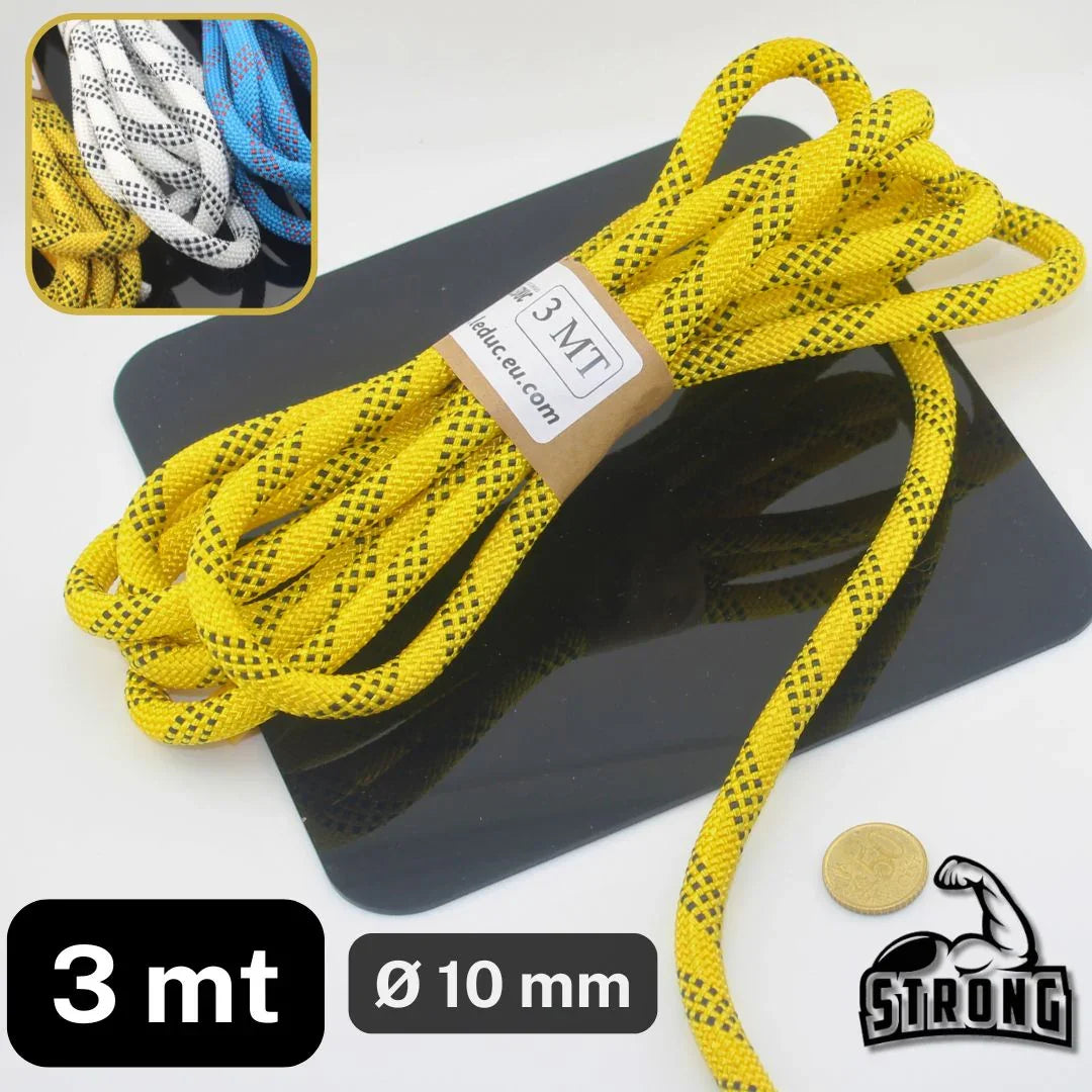 3 meters 10mm Diameter Super Strong Cord / Rope, available in White, Yellow or Blue. - ACCESSOIRES LEDUC BV