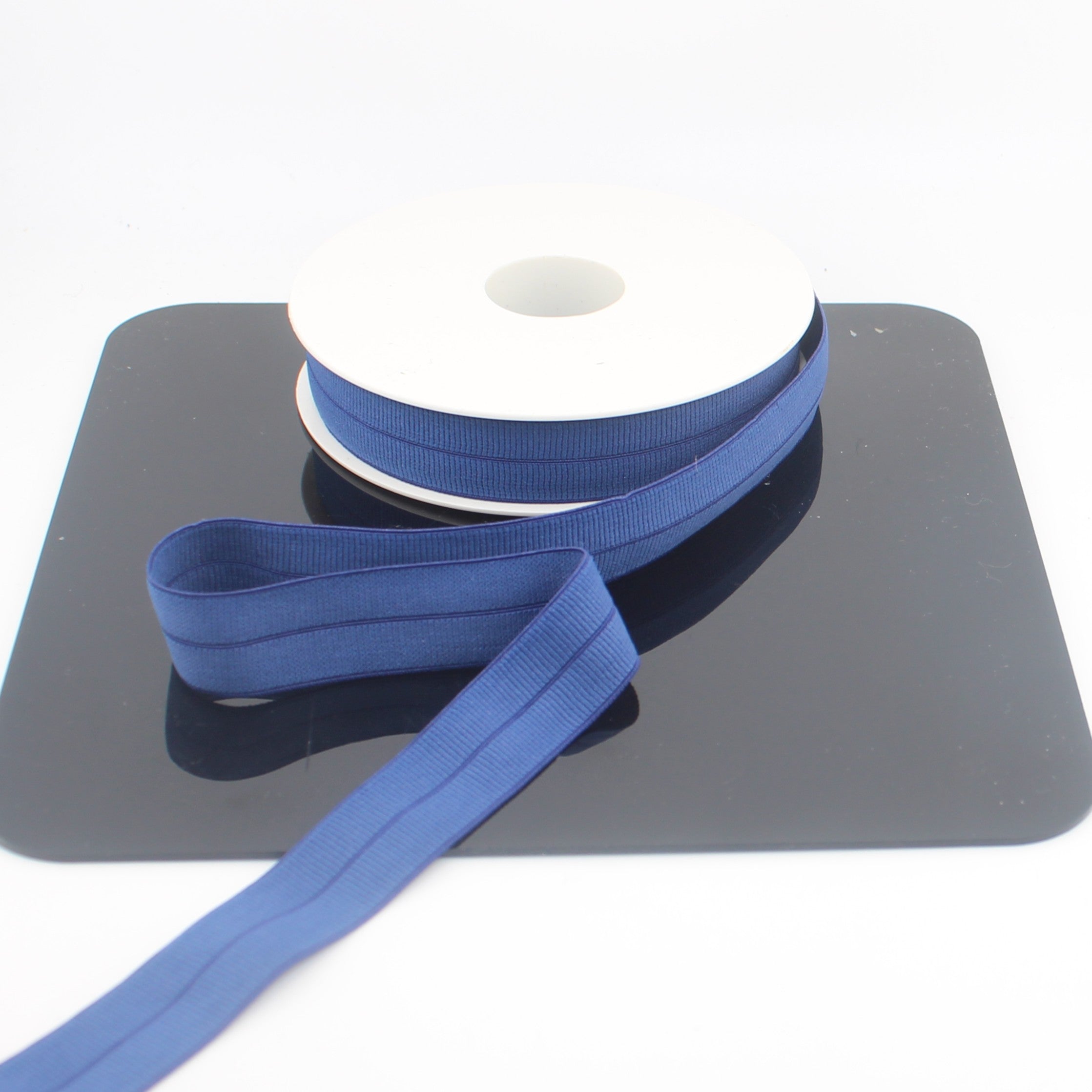 Elastisches Schrägband aus Ripsband, 20 mm × 10 m | Vorgefalztes Stretch-Einfassband (ELA3617)