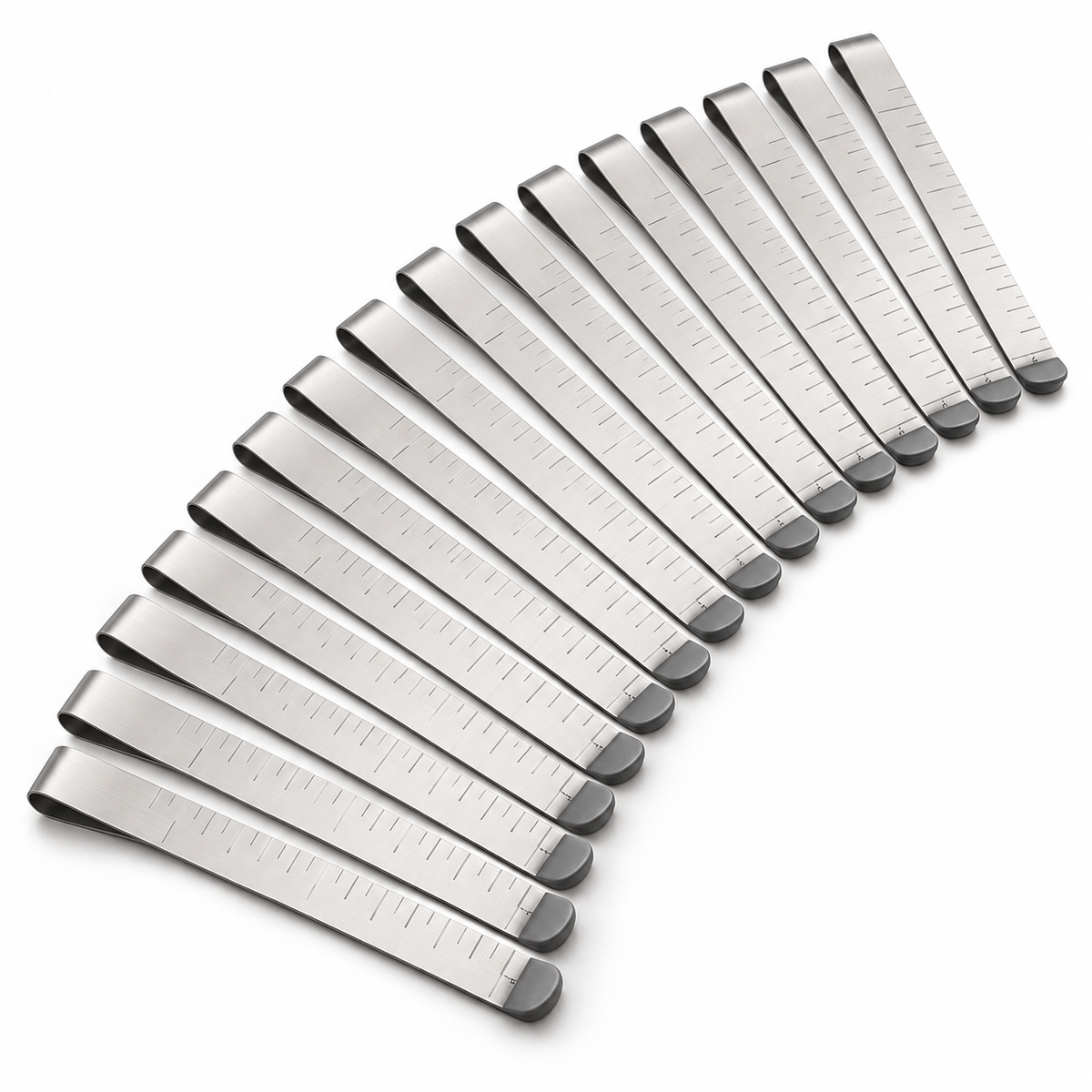 Stainless Steel Sewing Hemming Clips with Measurement Markings – 15 Pieces