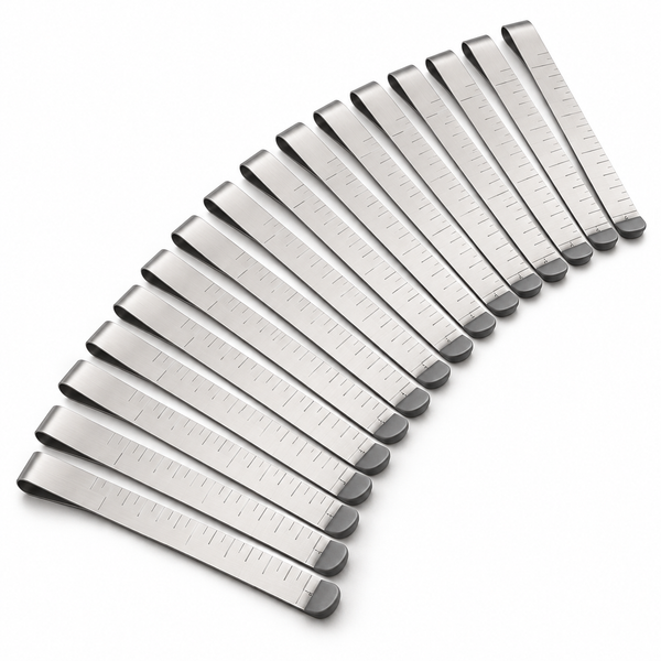 Stainless Steel Sewing Hemming Clips with Measurement Markings – 15 Pieces