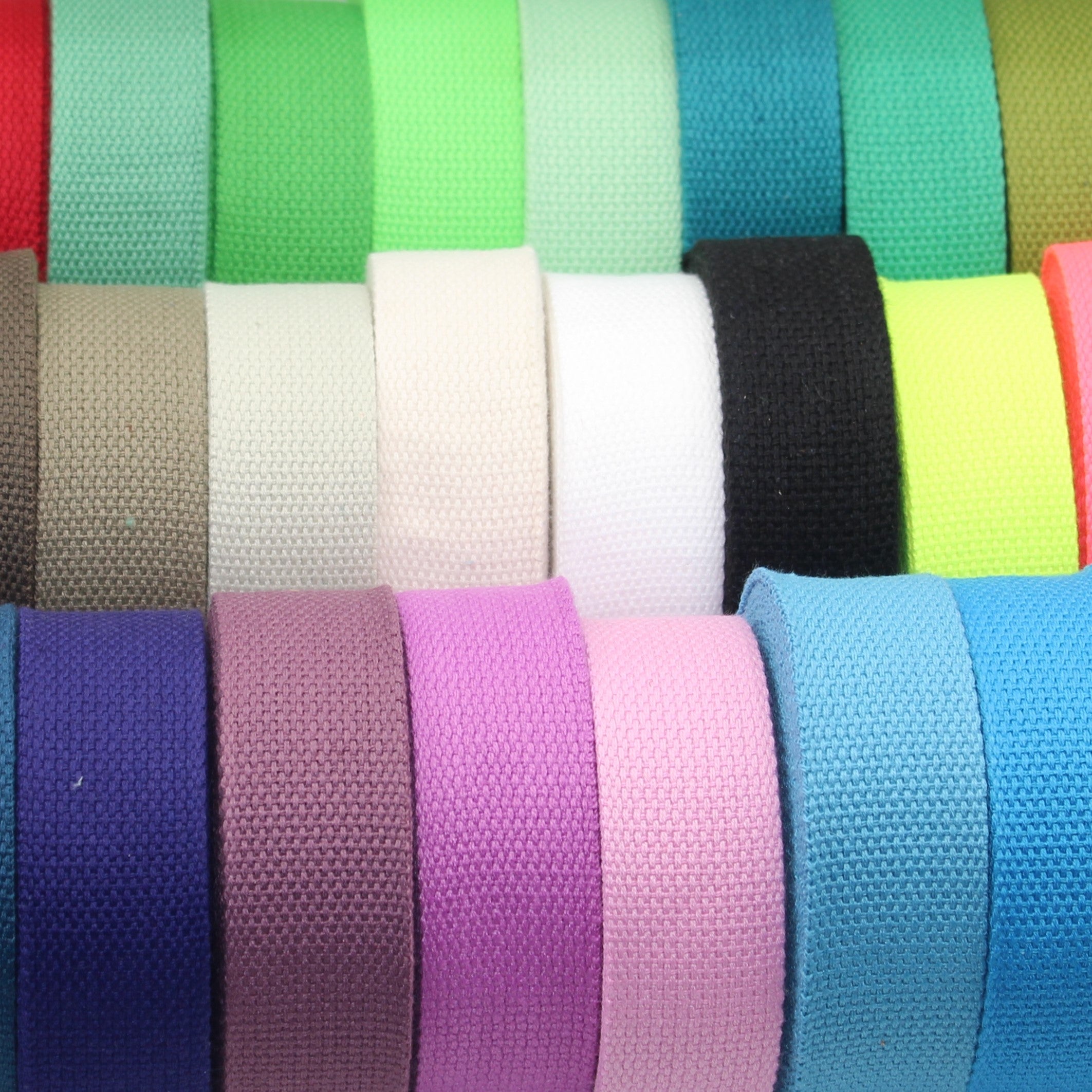 Baumwollgurtband 20 mm–50 mm für Taschen, Gürtel und Nähprojekte