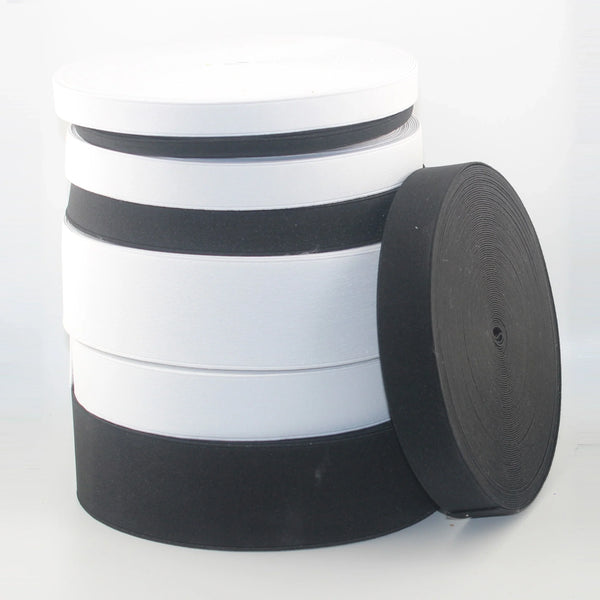 25 meters Super Strong Elastic - High Tension - Black or White available in sizes 10mm 15mm 20mm 25mm 30mm 40mm or 60mm #ELCOT - ACCESSOIRES LEDUC BV