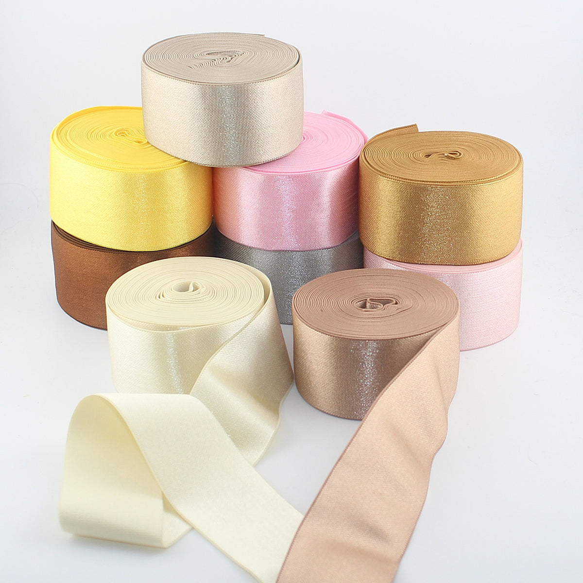 5 meter 38mm Satin Elastic Ribbon – Soft, Elegant & Luxurious ELA3619