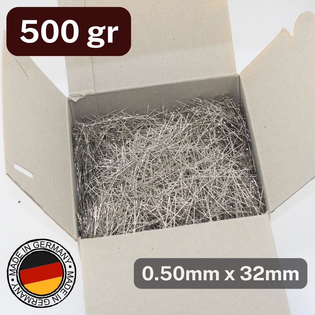 Deutsche extrafeine Nähnadeln, 0,50×32 mm, 500 g