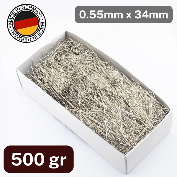 Deutsche superschlanke Nähnadeln, 0,55×34 mm, 500 g