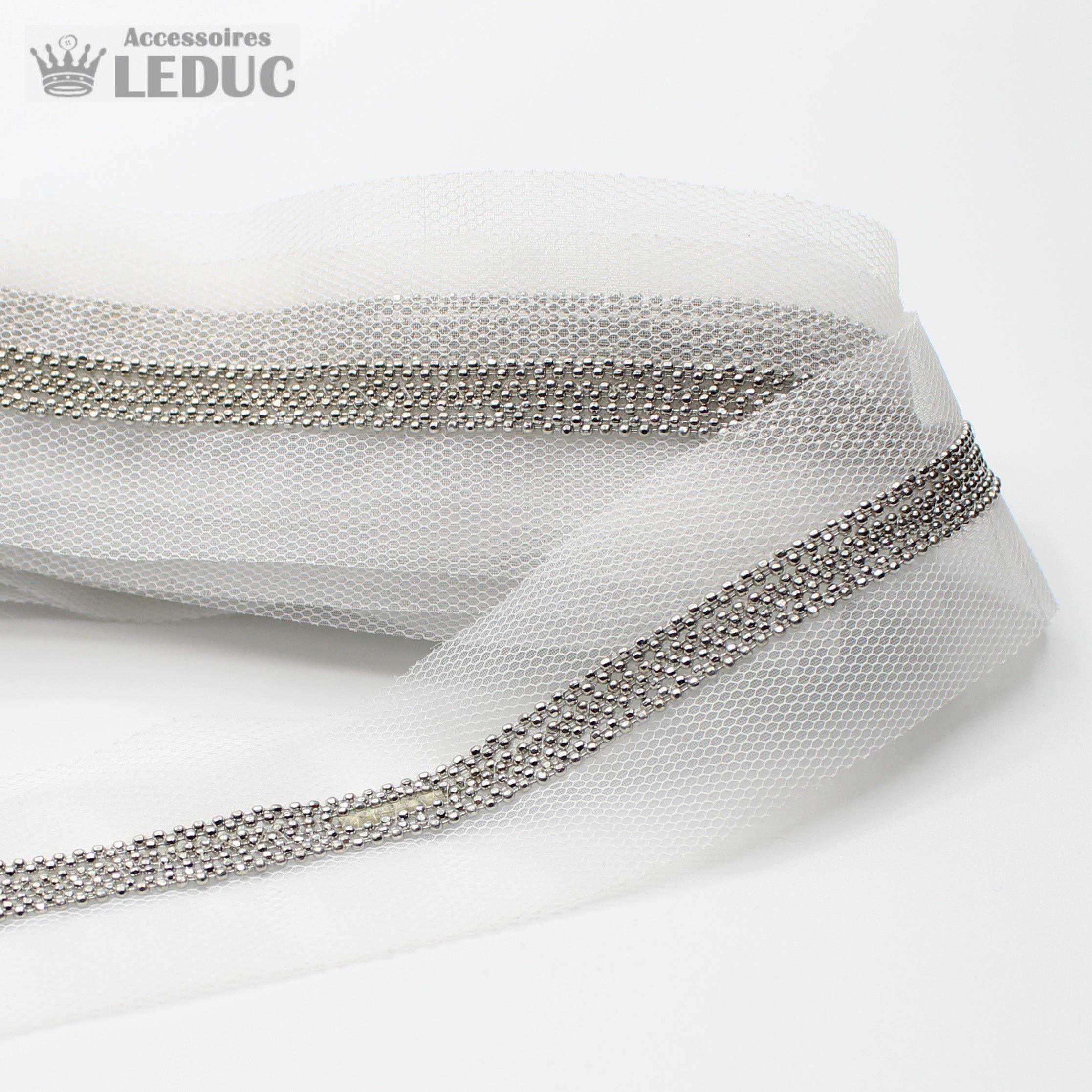 3 meters Trimming 40MM Mesh + Chains Trim #PAS941 - ACCESSOIRES LEDUC BV