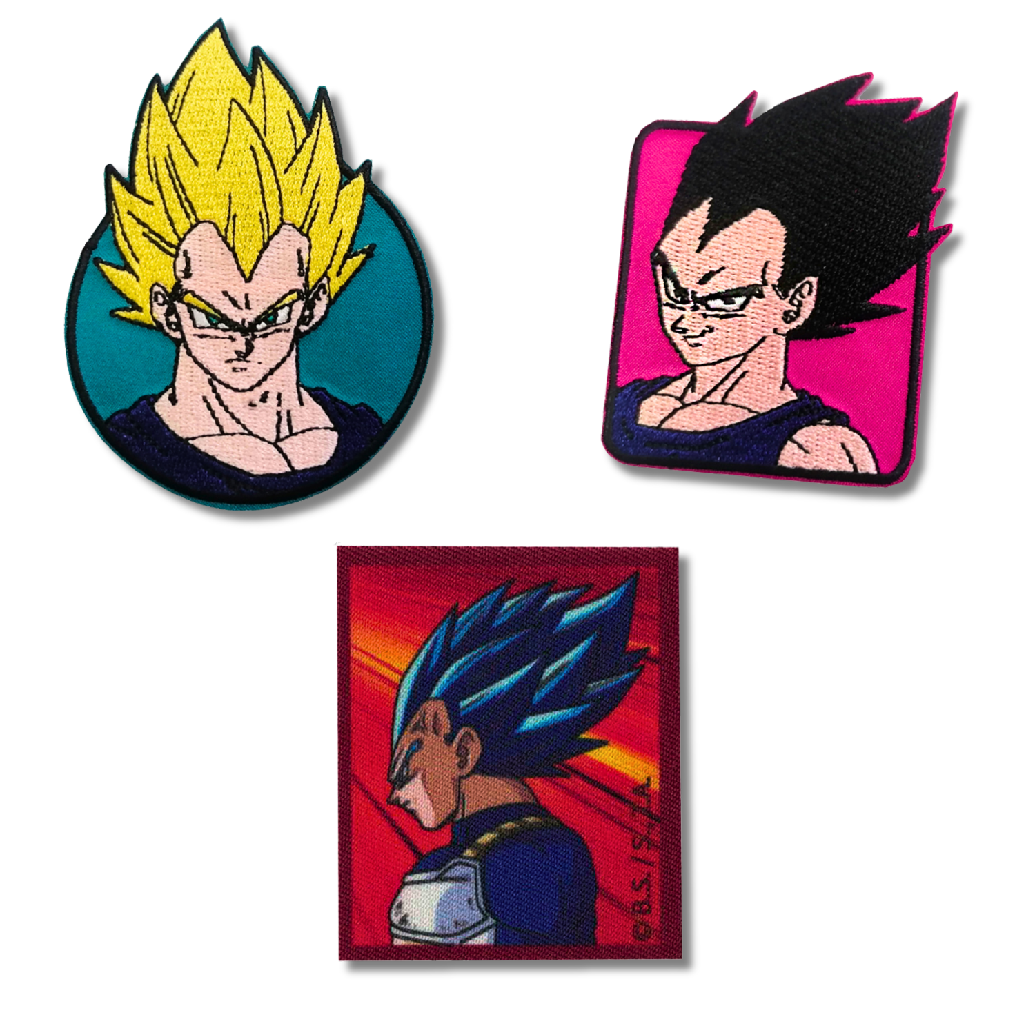 Set aus 3 Kinder- und Anime-Aufbügel-Patches für Kleidung und Taschen
