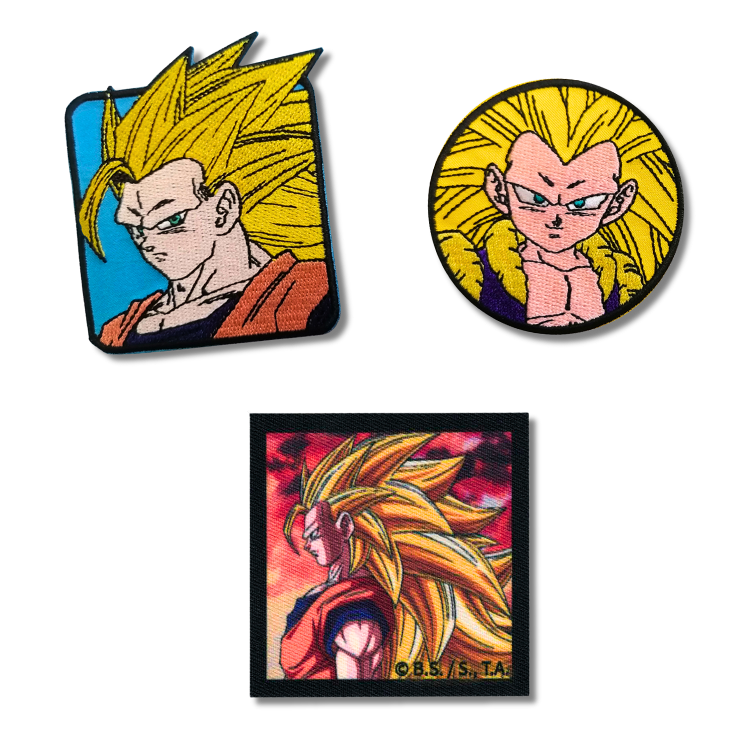 Set aus 3 Kinder- und Anime-Aufbügel-Patches für Kleidung und Taschen