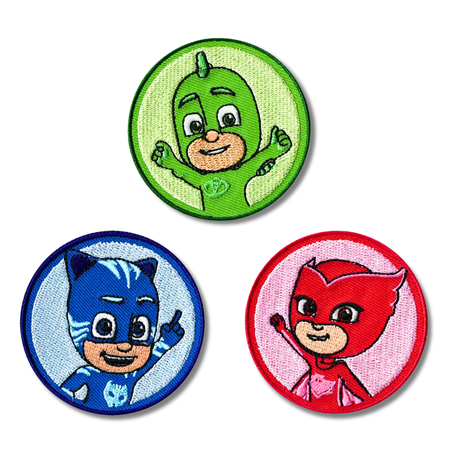 Set aus 3 Kinder- und Anime-Aufbügel-Patches für Kleidung und Taschen
