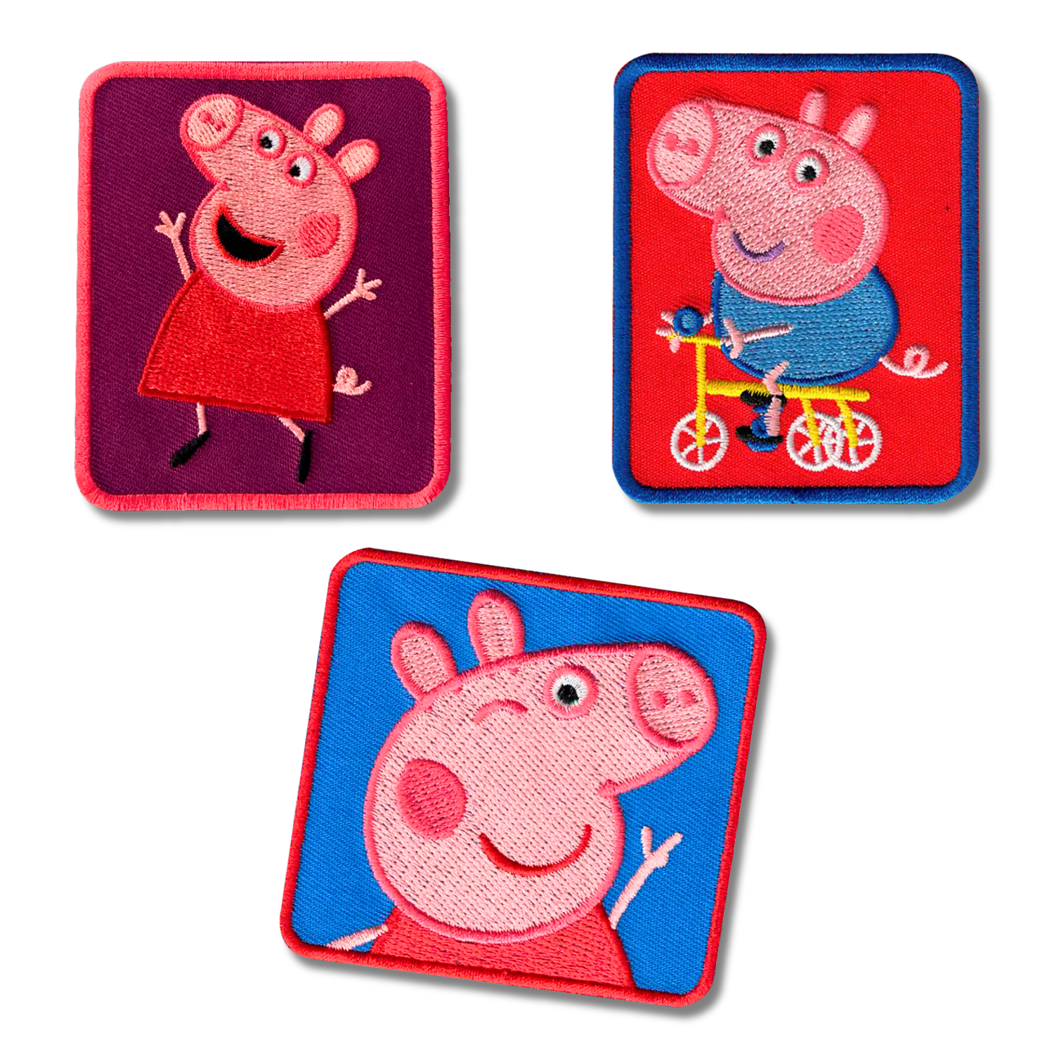 Set aus 3 Kinder- und Anime-Aufbügel-Patches für Kleidung und Taschen