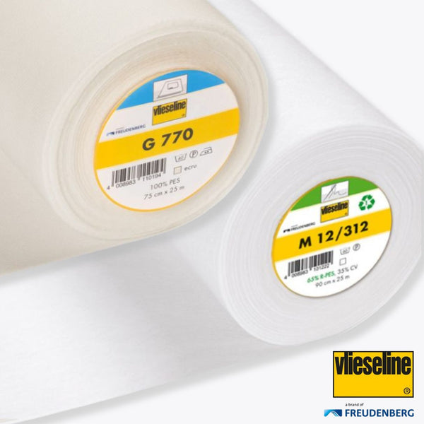 Vlieseline Iron-On Interfacing Fabric 2 m | Fusible Stabilizer M12 & G770