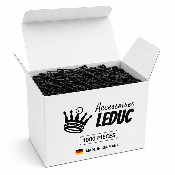 1000 Sicherheitsnadeln, 28–38 mm, schwarz oder silber