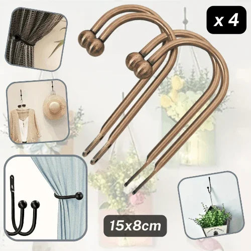 Set of 4 metal hooks for hanging curtains #HAK500 #HAK501 - ACCESSOIRES LEDUC BV