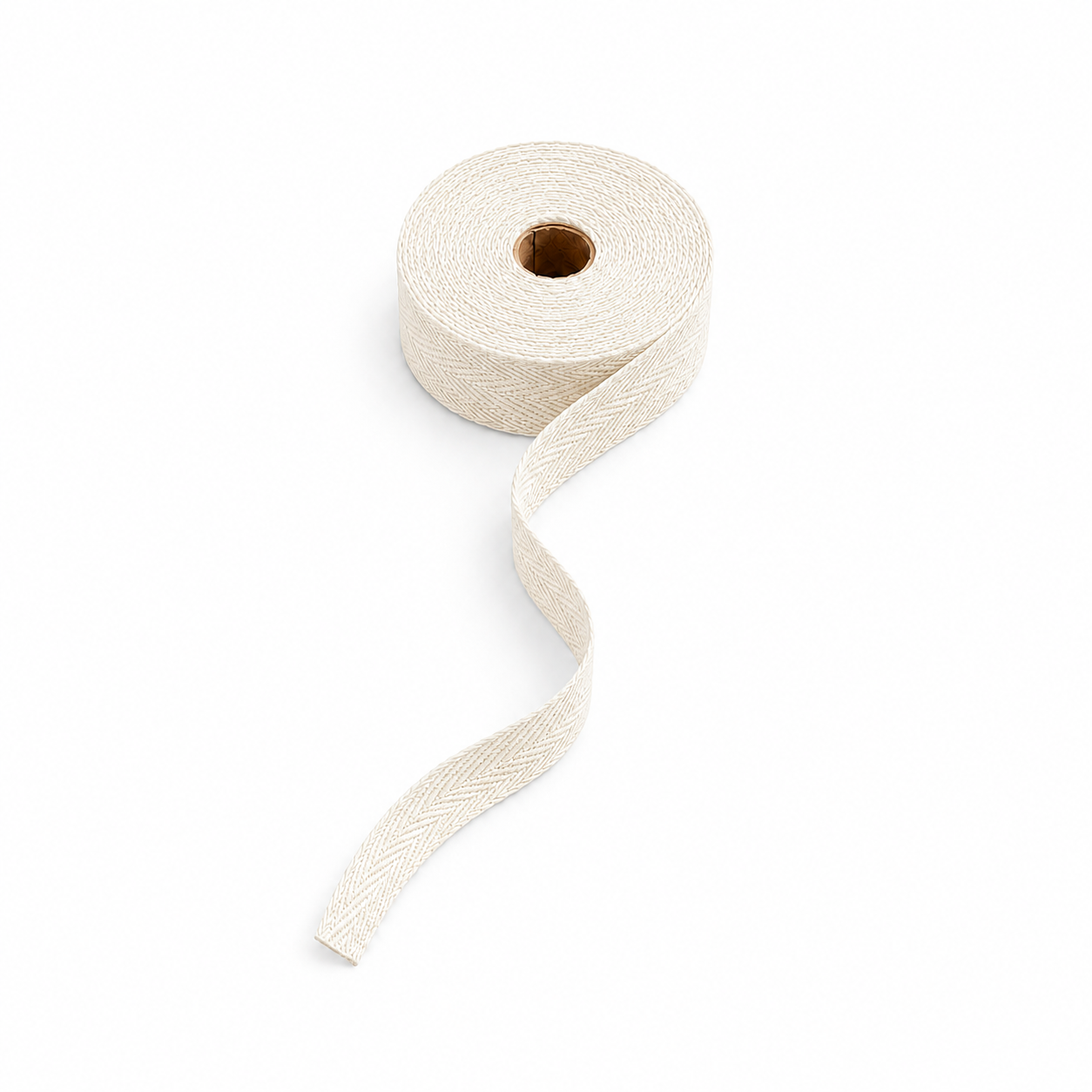 5 m 100% Cotton Herringbone Tape – White, Black or Ecru