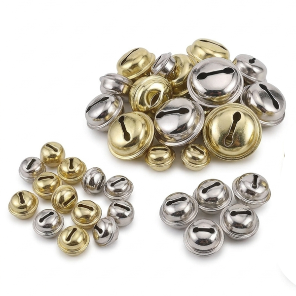 Sewing Jingle Bells 13, 18 & 30mm – Gold & Silver – 20 pcs