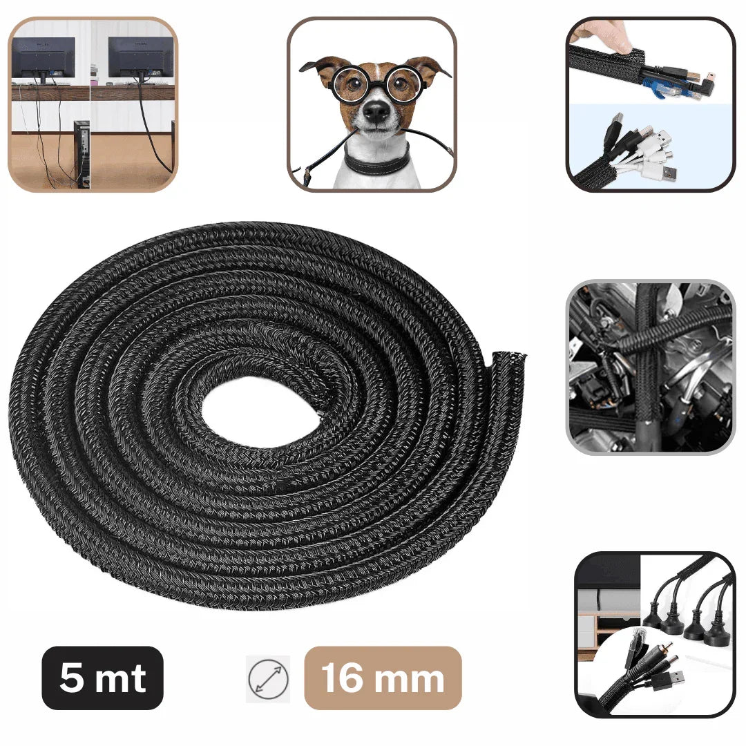 5 meters High Resistance Cable Sheath available in 8mm or 16mm - ACCESSOIRES LEDUC BV