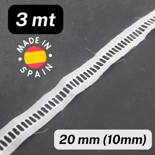 3 meters Coton White 20mm Day Scale Lace (Made in Spain) - ACCESSOIRES LEDUC BV