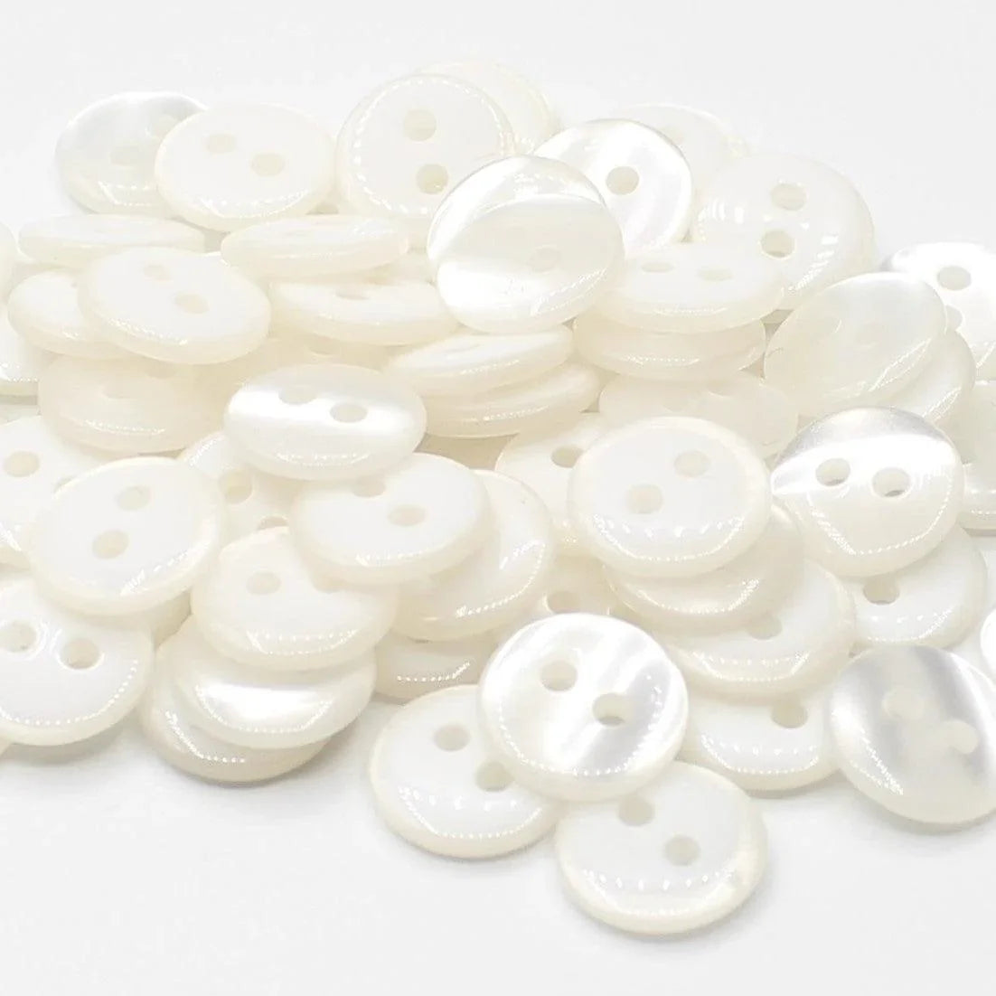 50 pieces 11mm - 2 Holes Polyester Button for Blouses (18") - (KP2 105 18") - ACCESSOIRES LEDUC BV