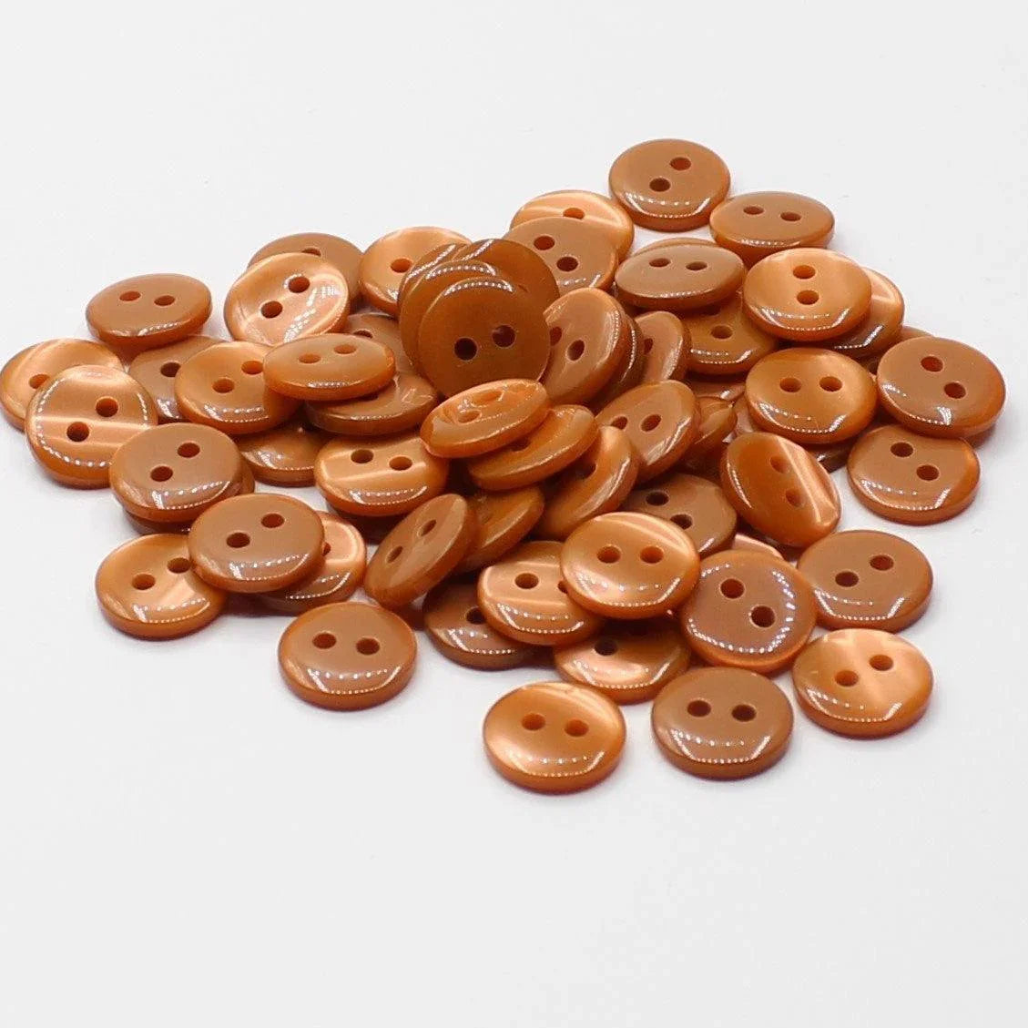 50 pieces 11mm - 2 Holes Polyester Button for Blouses (18") - (KP2 105 18") - ACCESSOIRES LEDUC BV