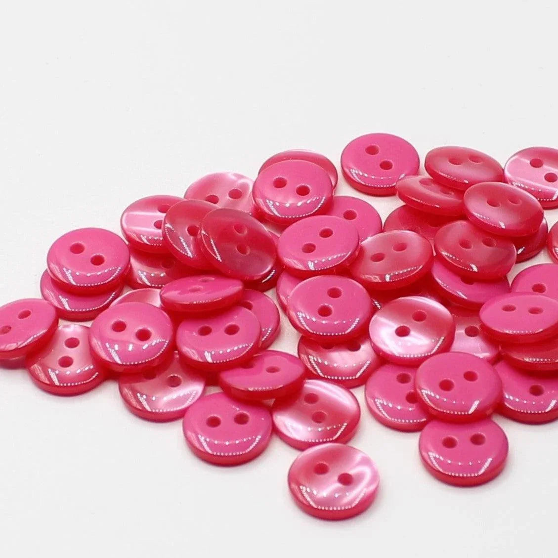 50 pieces 11mm - 2 Holes Polyester Button for Blouses (18") - (KP2 105 18") - ACCESSOIRES LEDUC BV