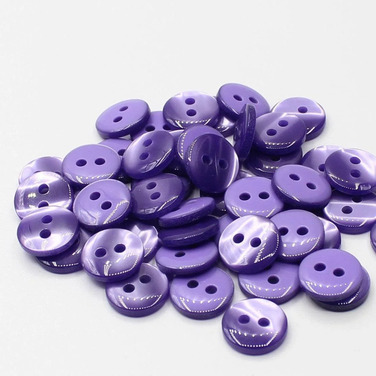 50 pieces 11mm - 2 Holes Polyester Button for Blouses (18") - (KP2 105 18") - ACCESSOIRES LEDUC BV