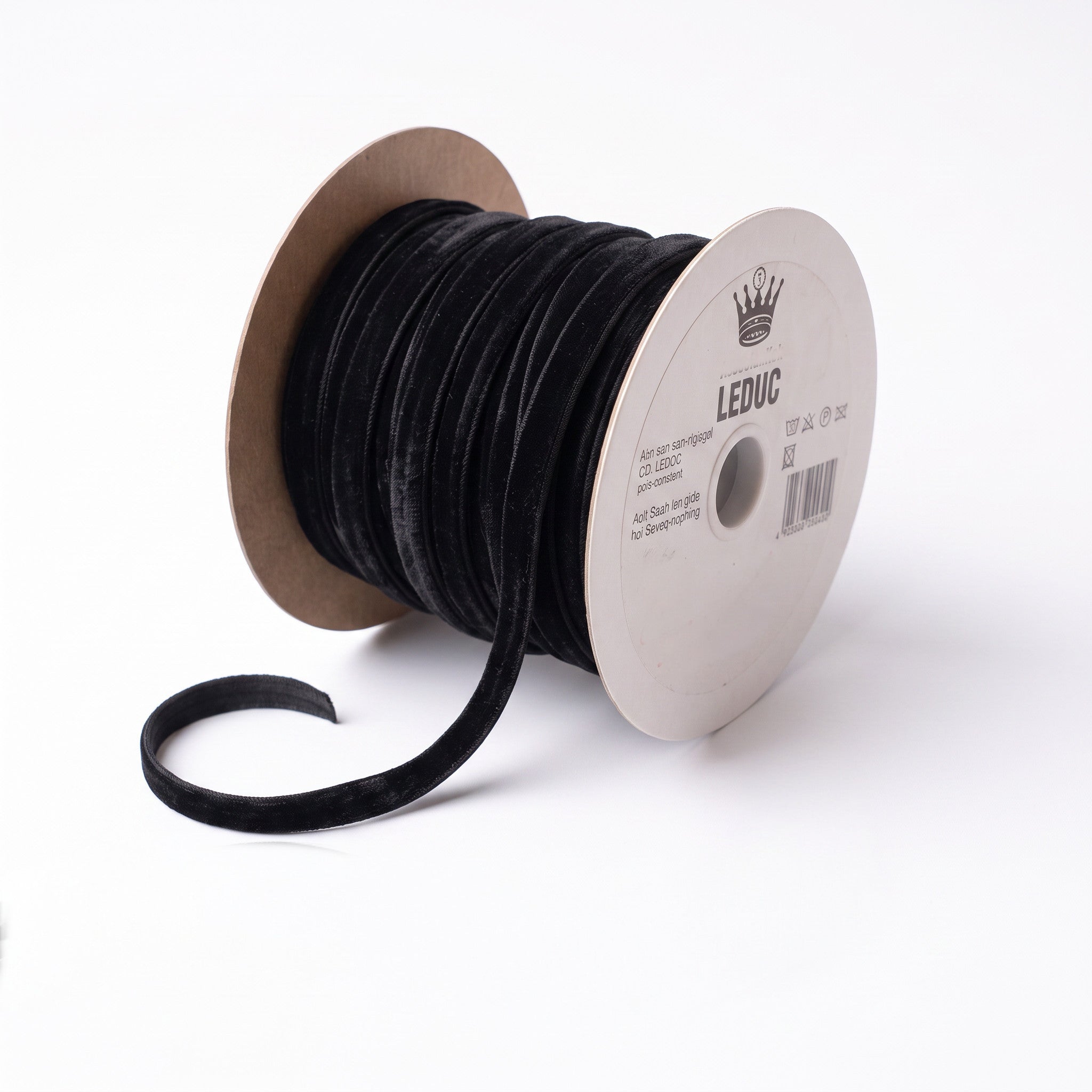 Black Velvet Piping 8+2 mm - 10 m - Made in Italy