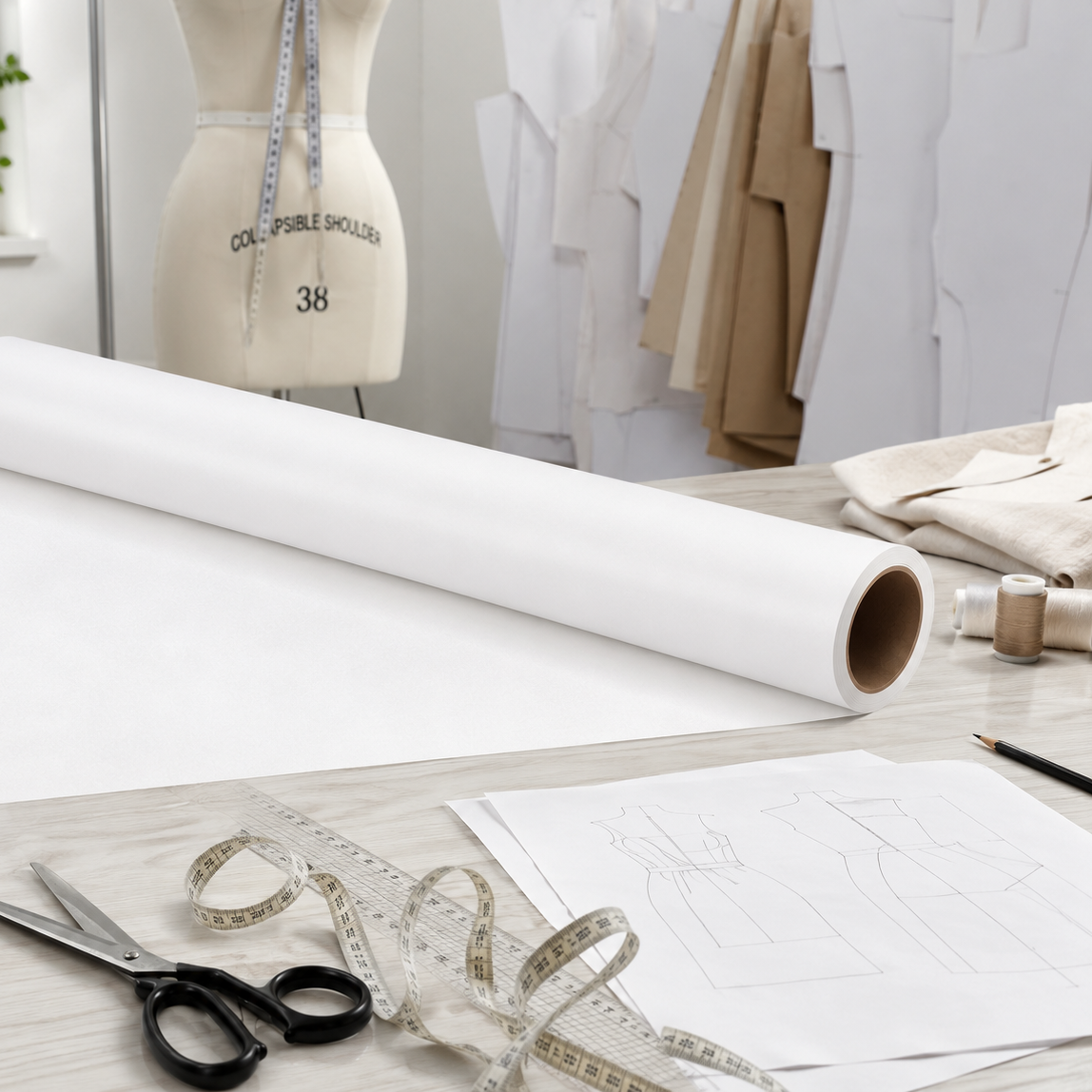 Pattern Paper 30 gsm – 10 m Roll x 100 cm | Tracing Paper PAP1000/1