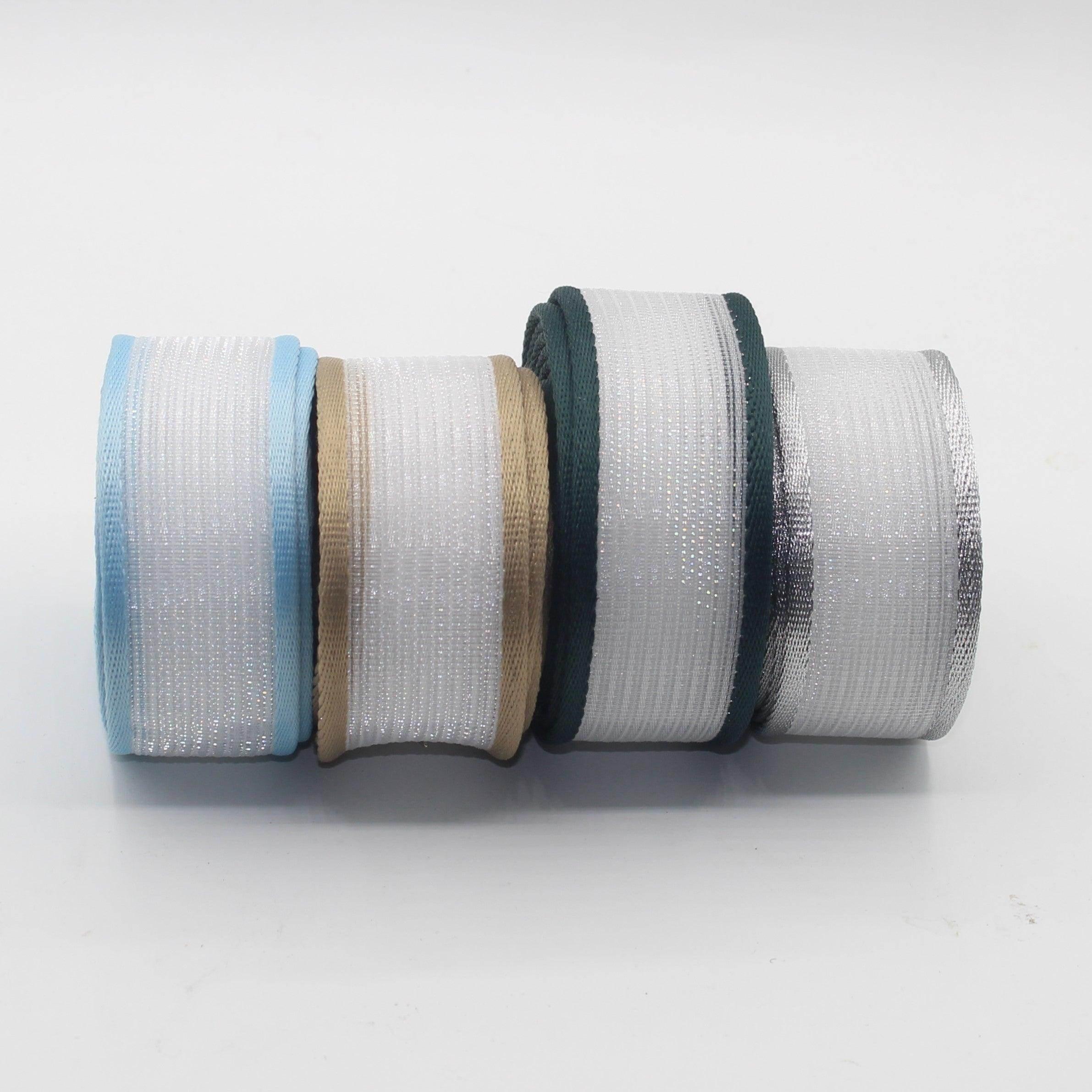 Transparent Webbing 40mm with Coloured Edges 5/10/45mt #RUB3535 - ACCESSOIRES LEDUC BV