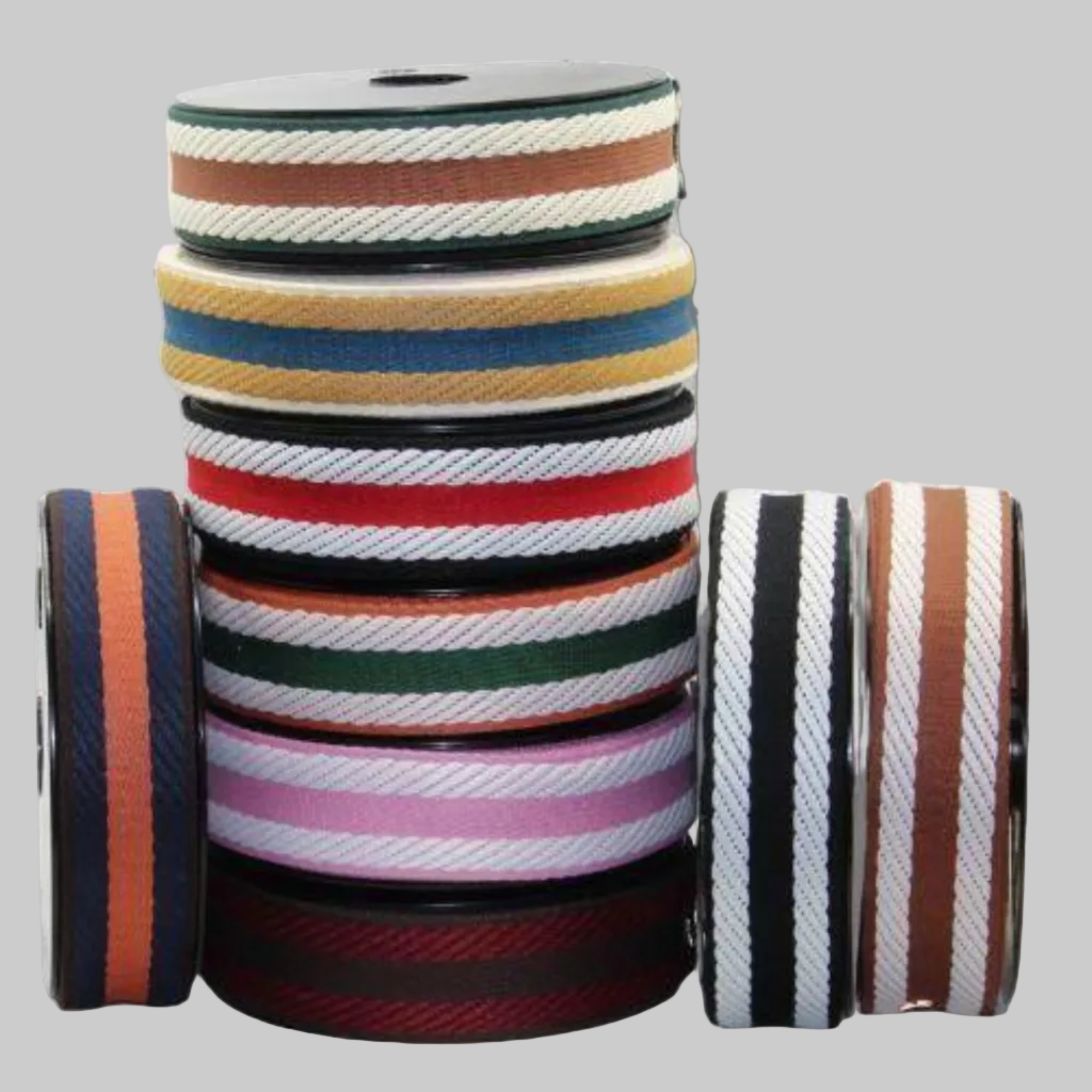 10 m gestreiftes Gurtband, 38 mm, #RUB3558