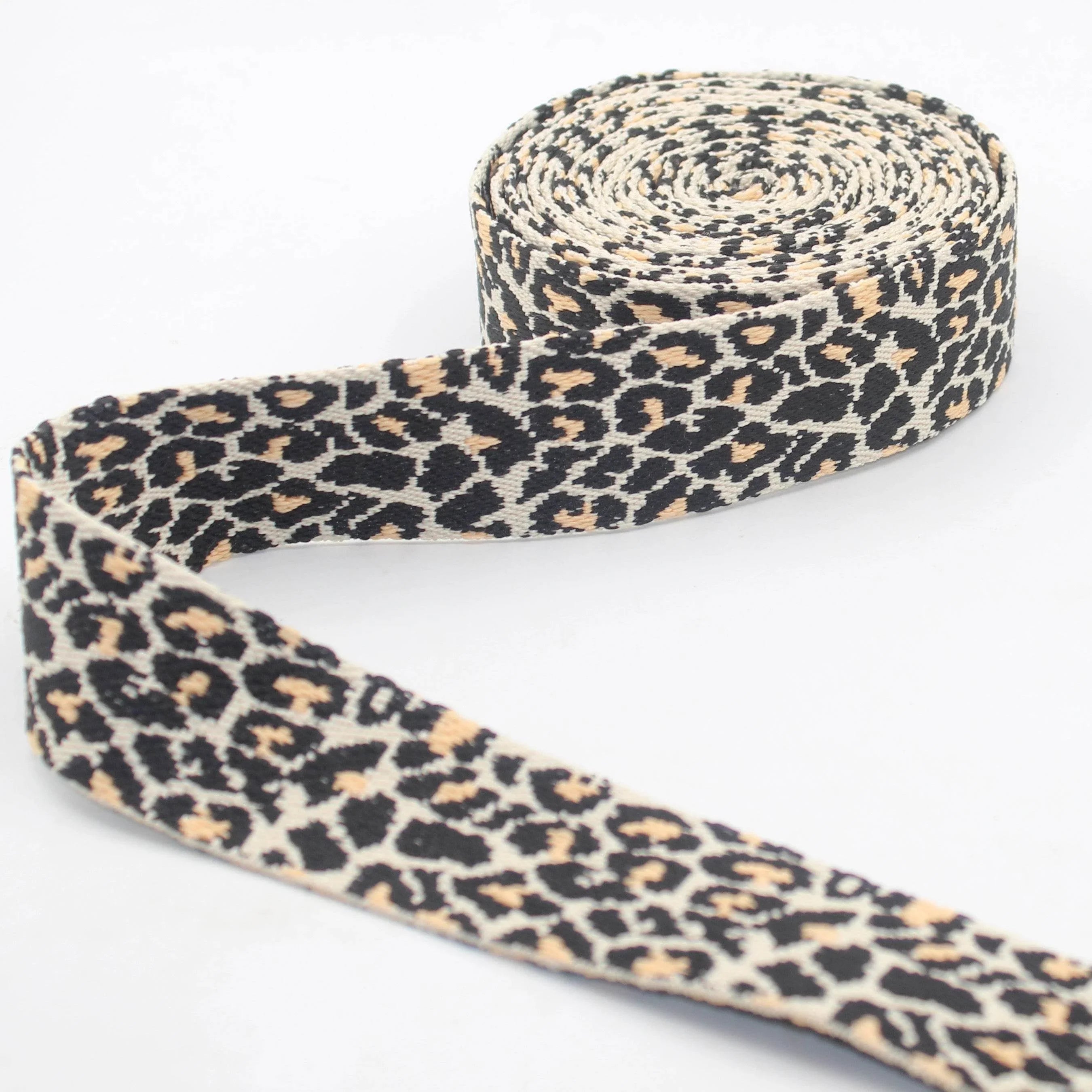 5 meters Leopard Design Webbing 40mm #RUB3575 - ACCESSOIRES LEDUC BV